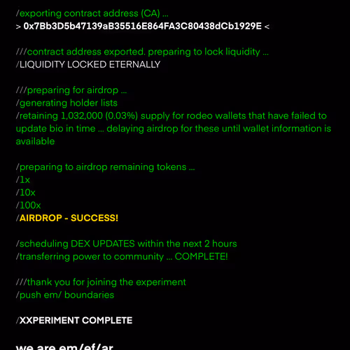 XXPERIMENT #001 <Final Message>