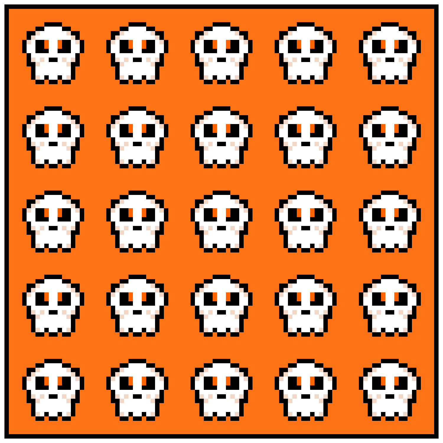 Moving skulls orange
