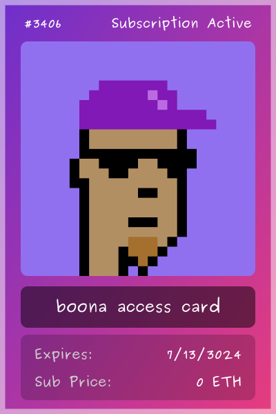 boona club card