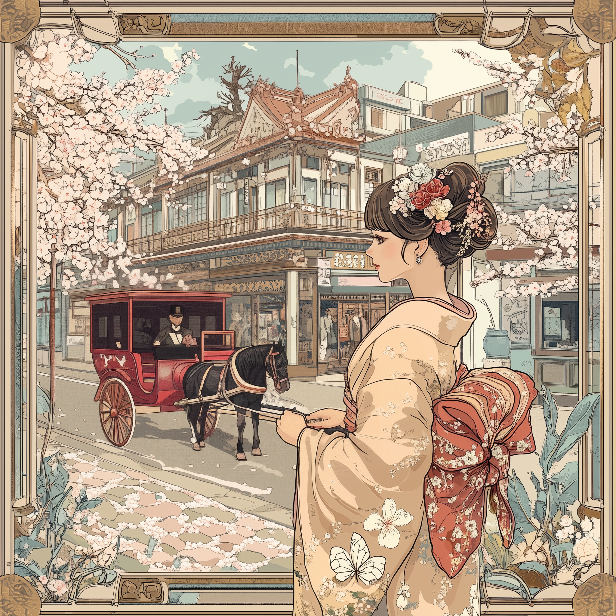 1867 yokohama bashamichi girl #30