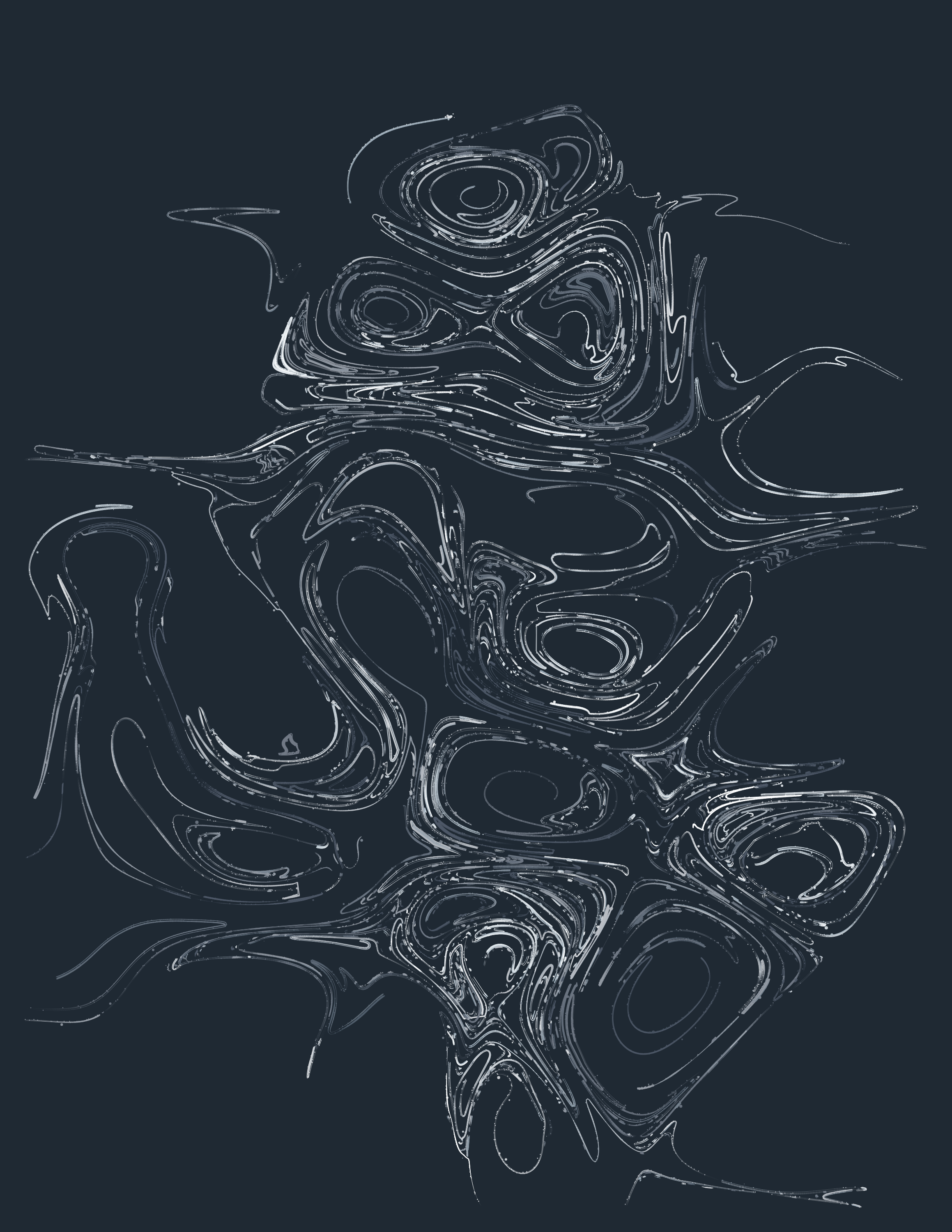 Caustic Flow (Monochrome)