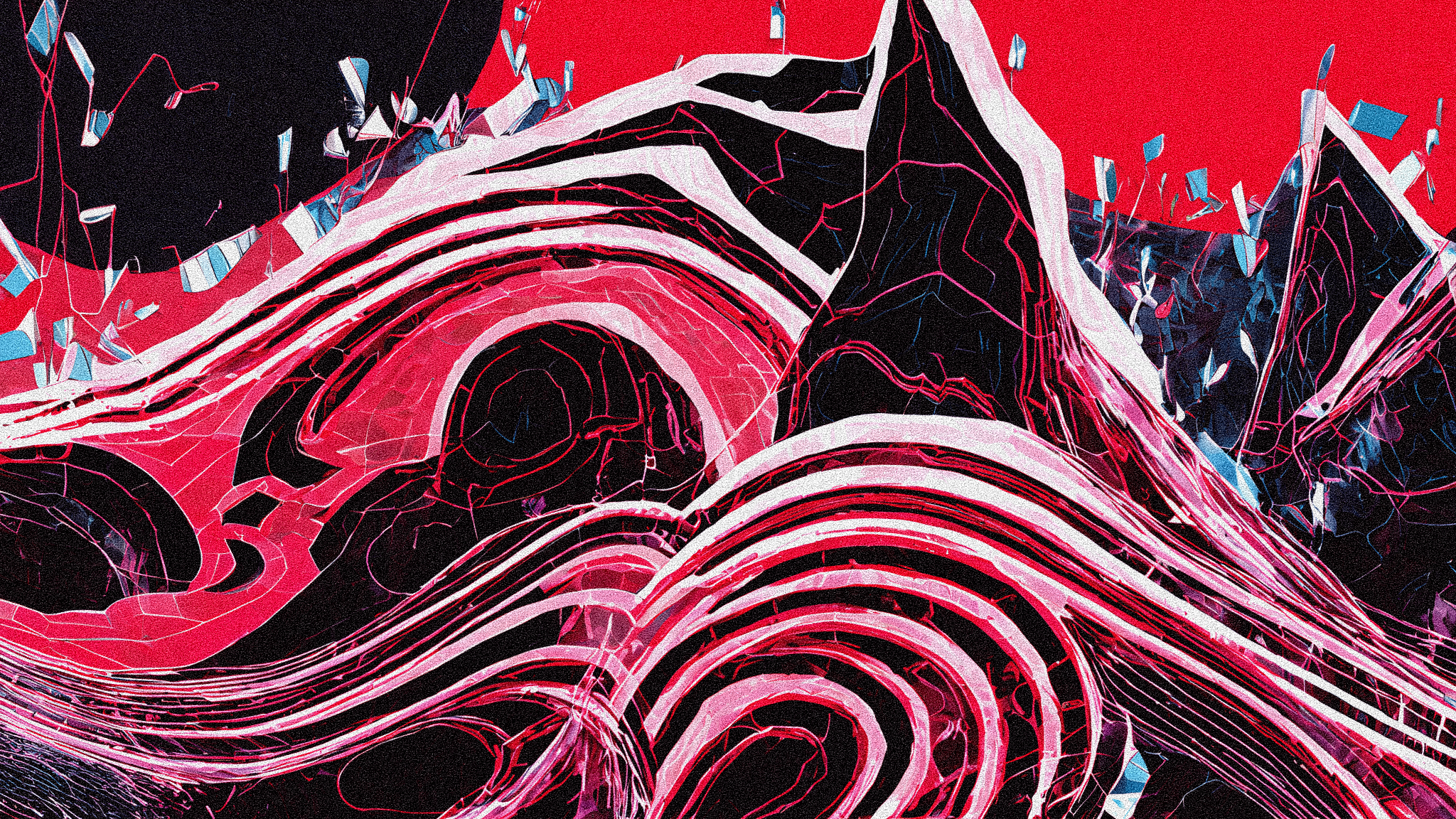 une falaise accidentée.