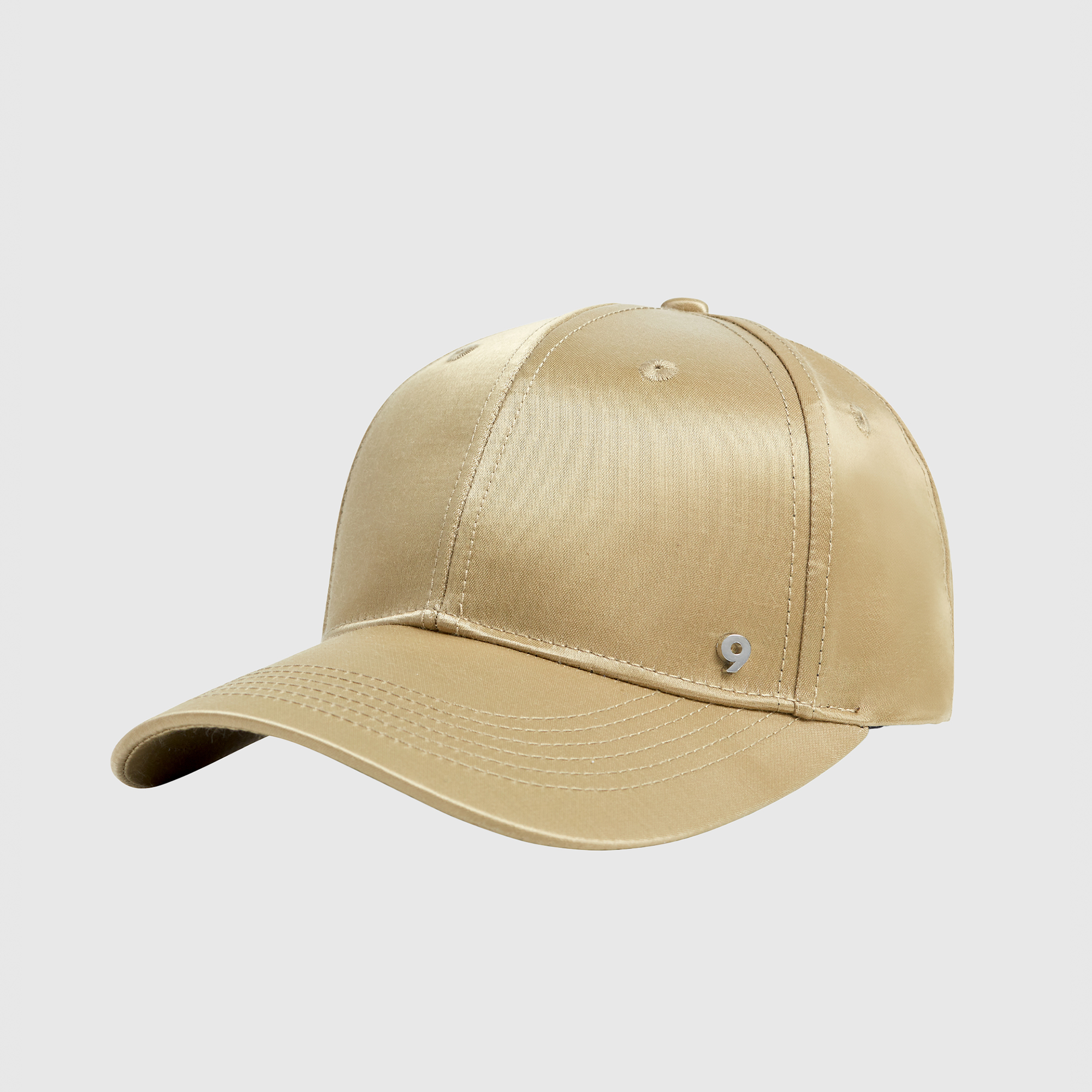 NYC 9DCC PREMIUM SATIN STRUCTURED BALL CAP IN GOLD #96