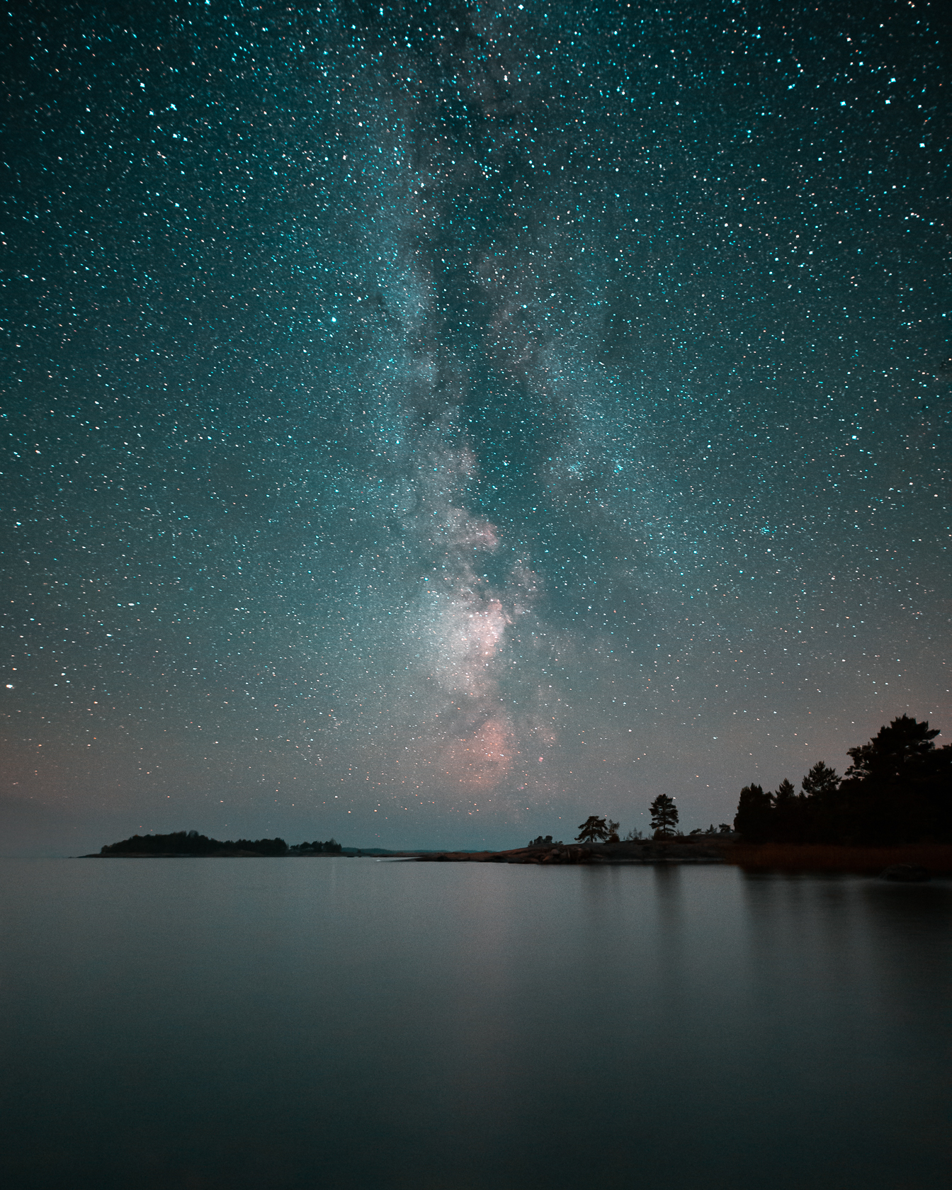 Milky Way on the coast of Finland