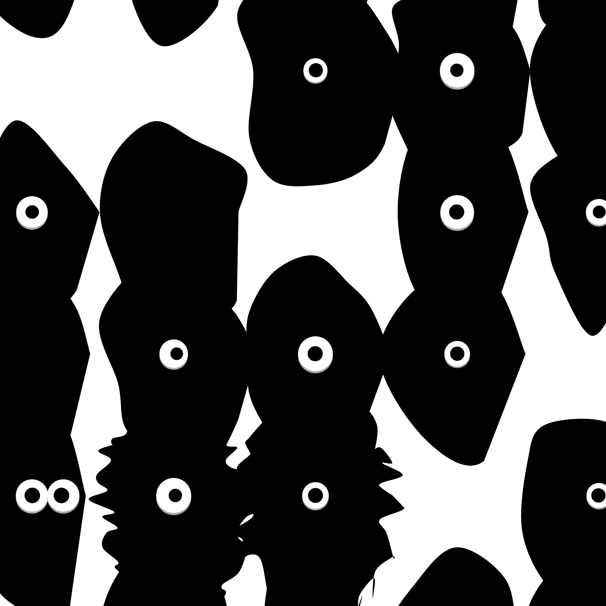 Kinetic Base Blob #26 (~70 Size 479 Kinetic Blobs with 58 Eyes Sporting the Ink Theme)