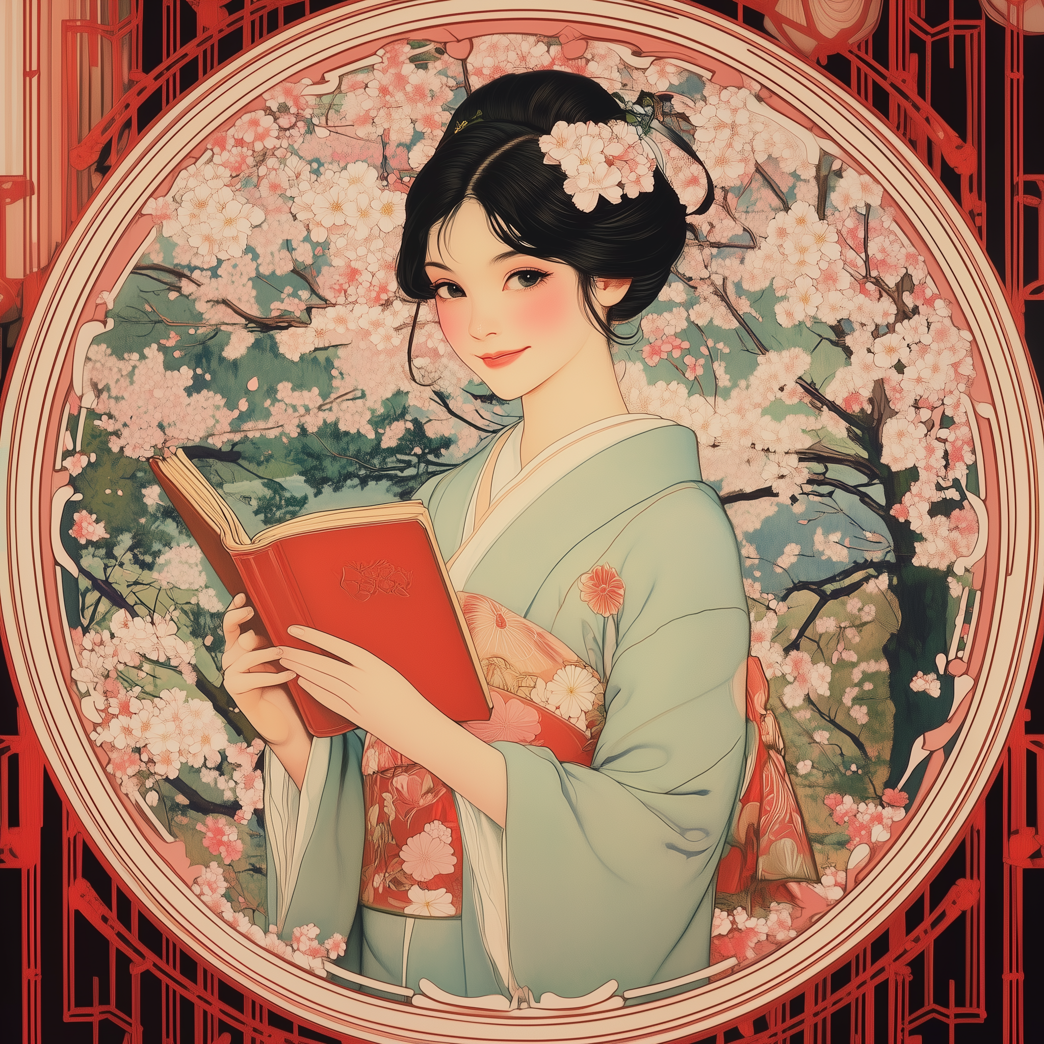 1875 kyoto sakura girl #19
