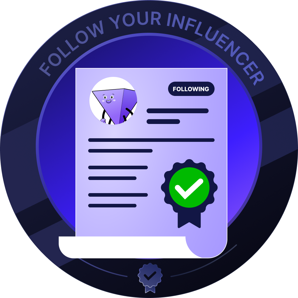 Influencer Follow Badge #1789