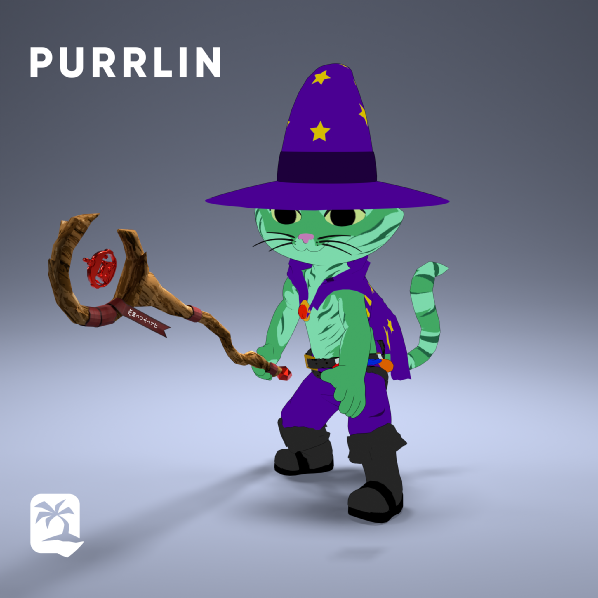 Mars Cat Purrlin (Purple Outfit)