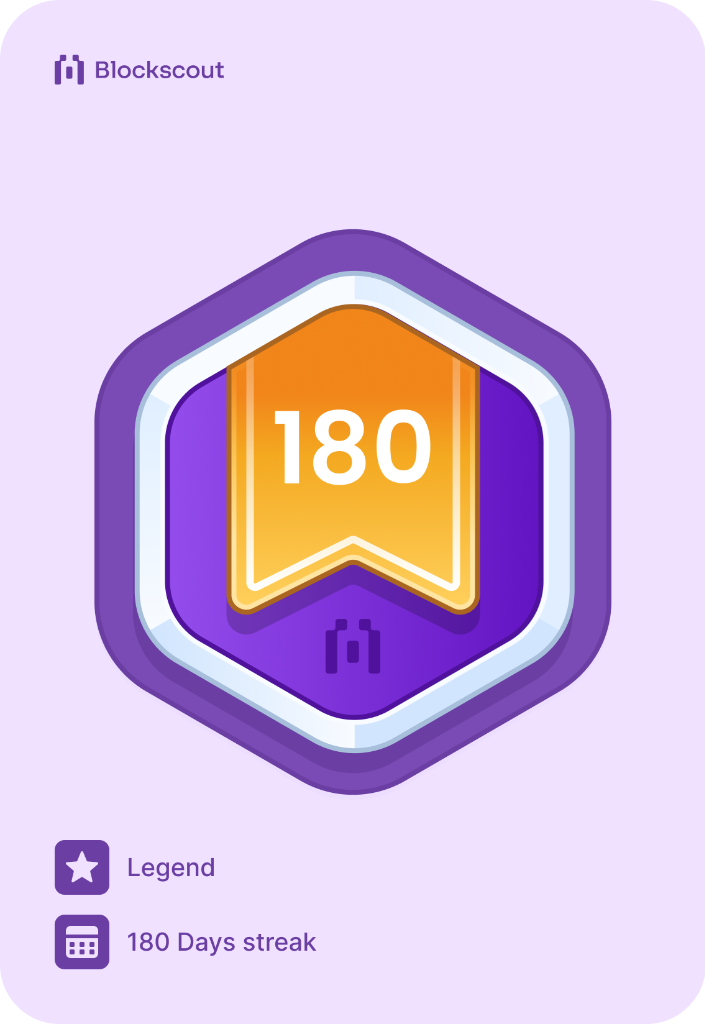 180 days streak badge #784