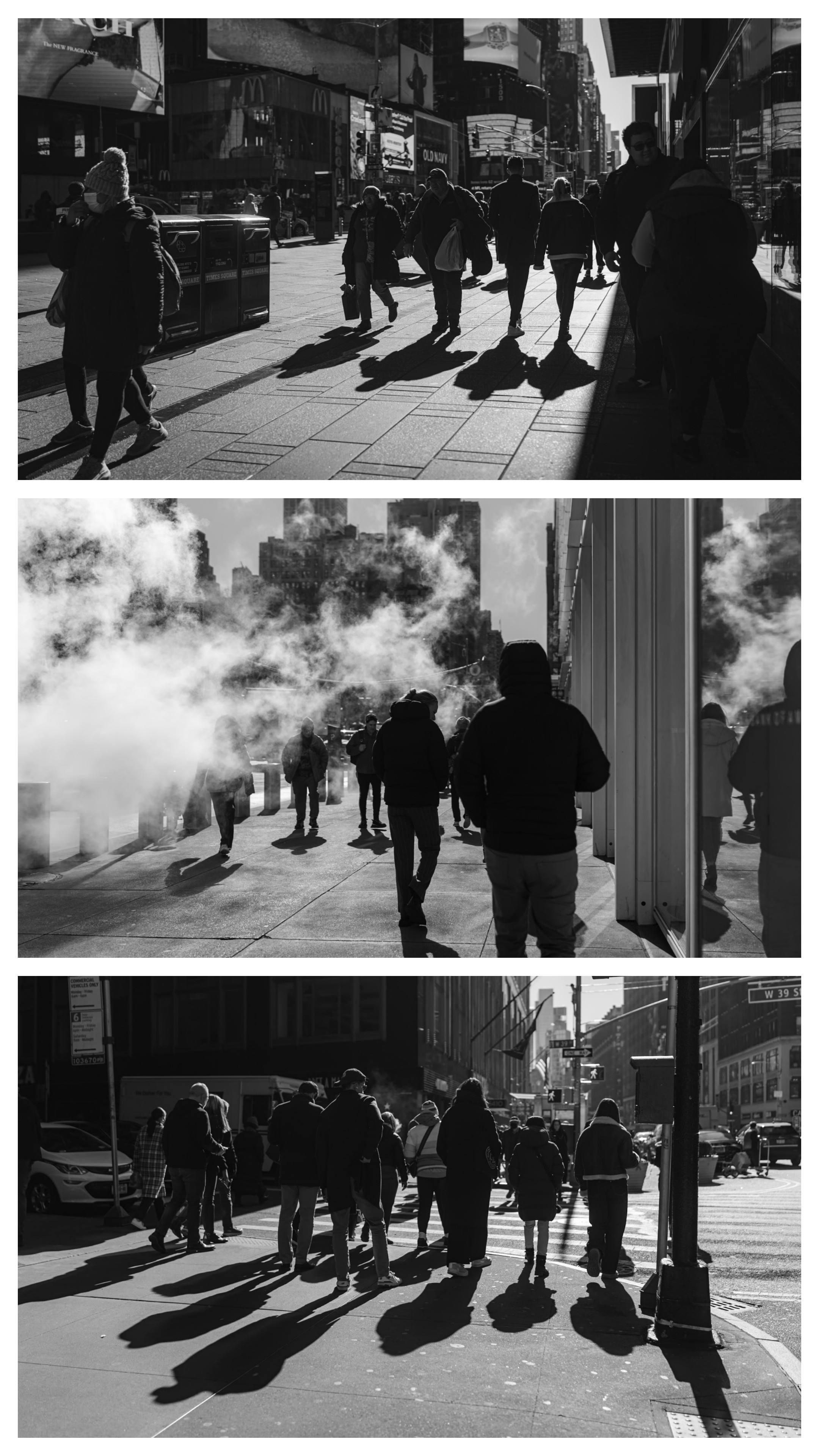 Harsh light with shadows and steam