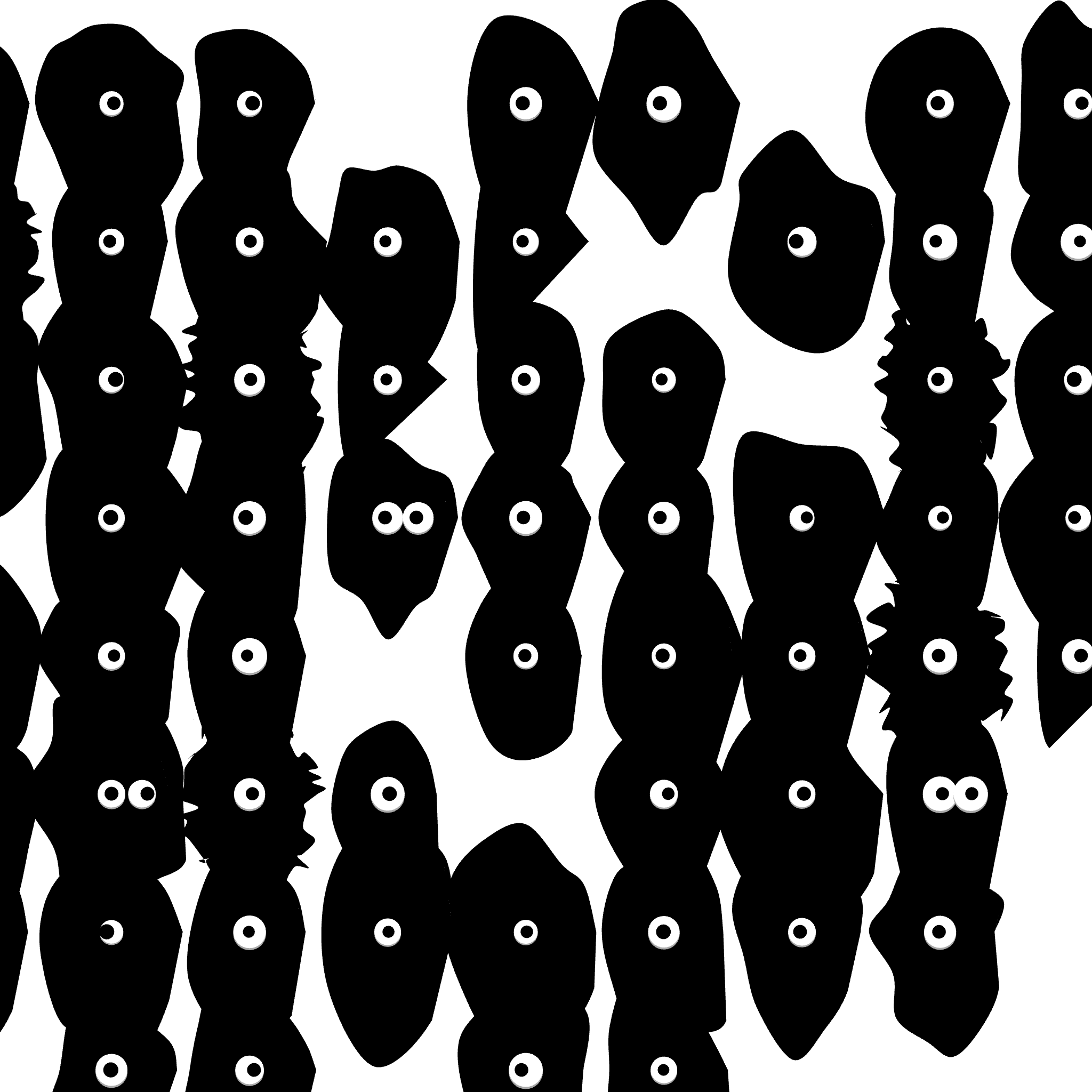 Kinetic Base Blob #35 (~80 Size 259 Kinetic Blobs with 69 Eyes Sporting the Ink Theme)