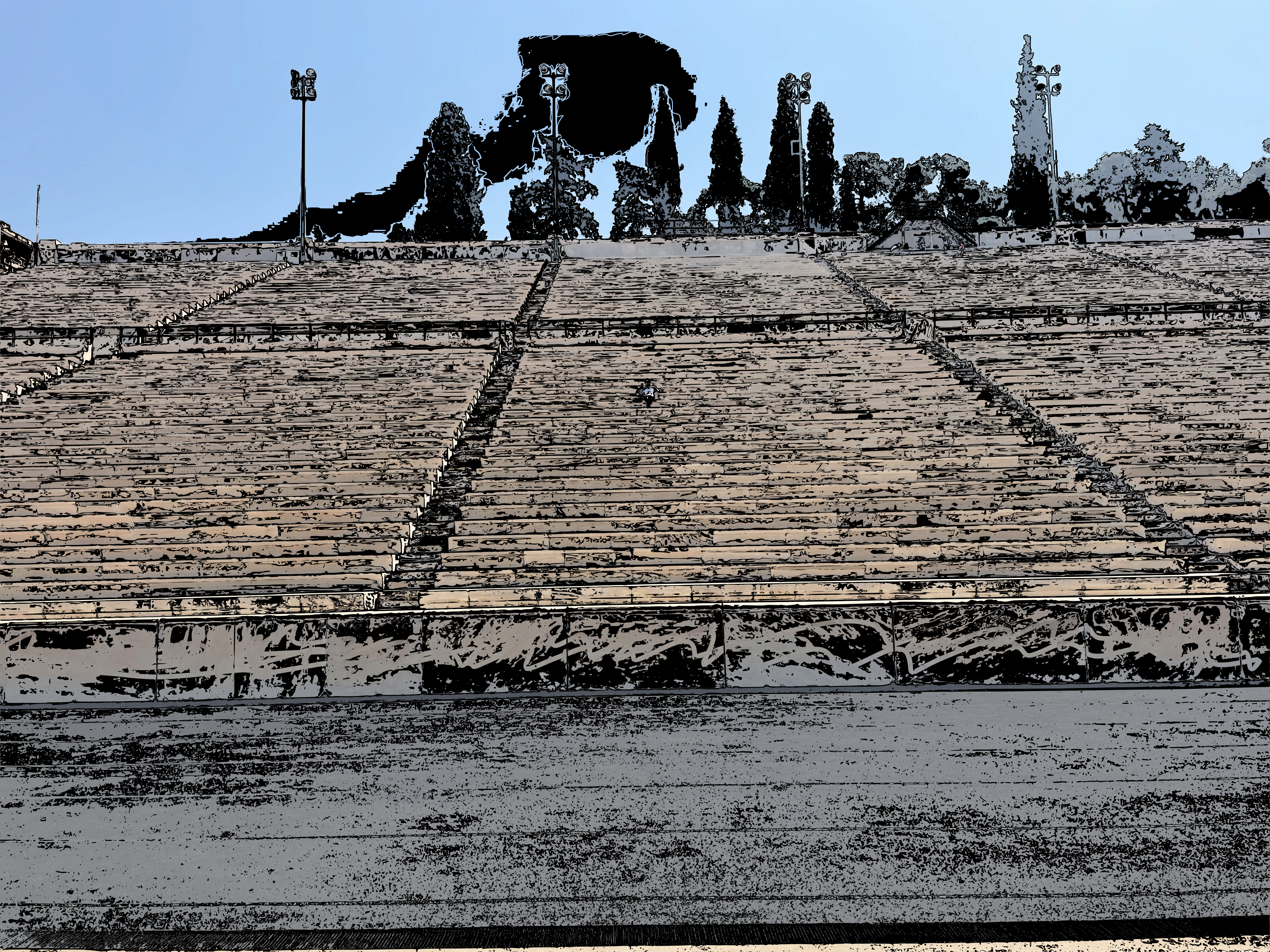 Me on the steps of Panathenaic Stadium