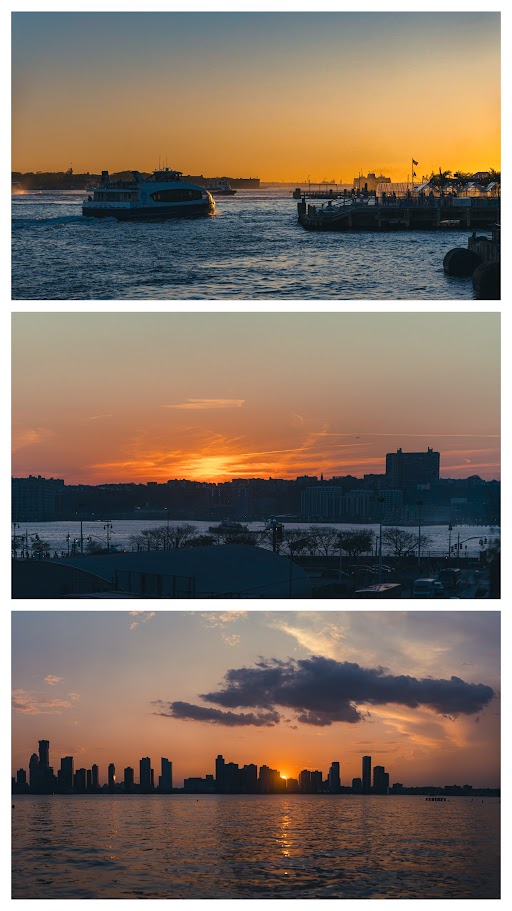 NYC sunsets along the water