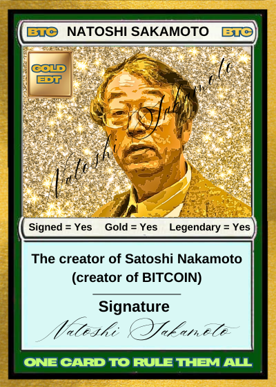 NATOSHI SAKAMOTO GOLD EDT CARD