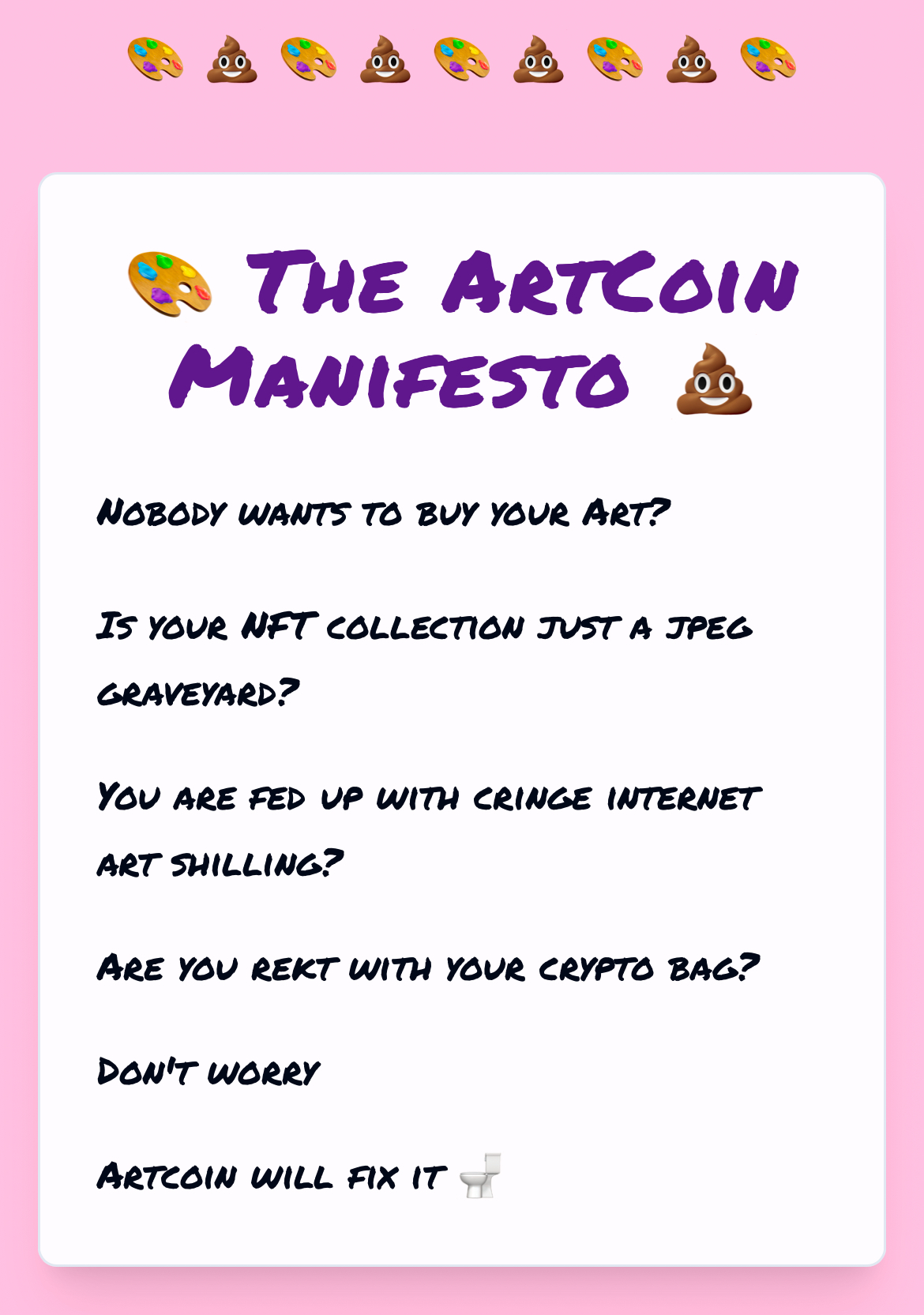 artcoin will fix it
