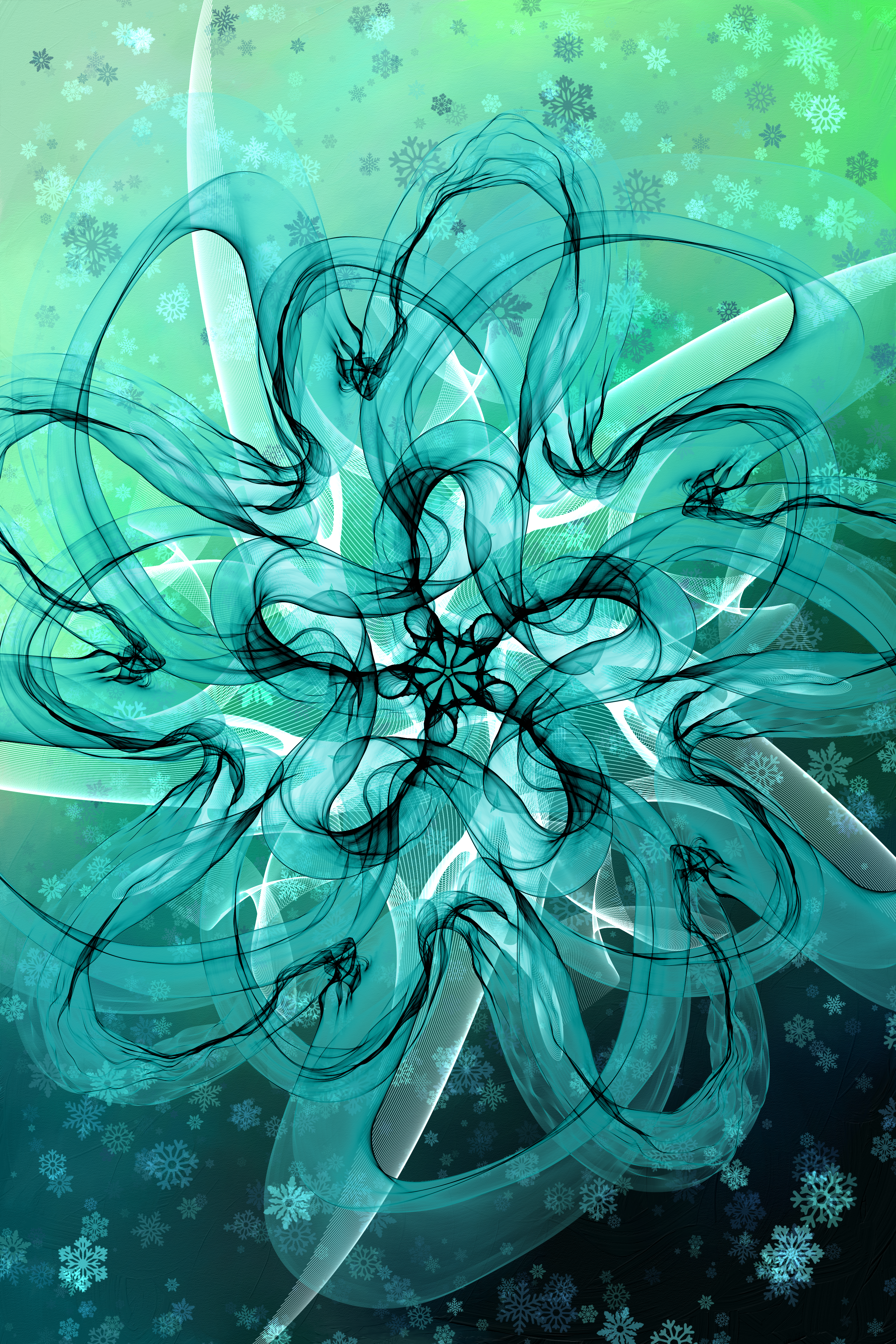 Emerald Snowflower #5