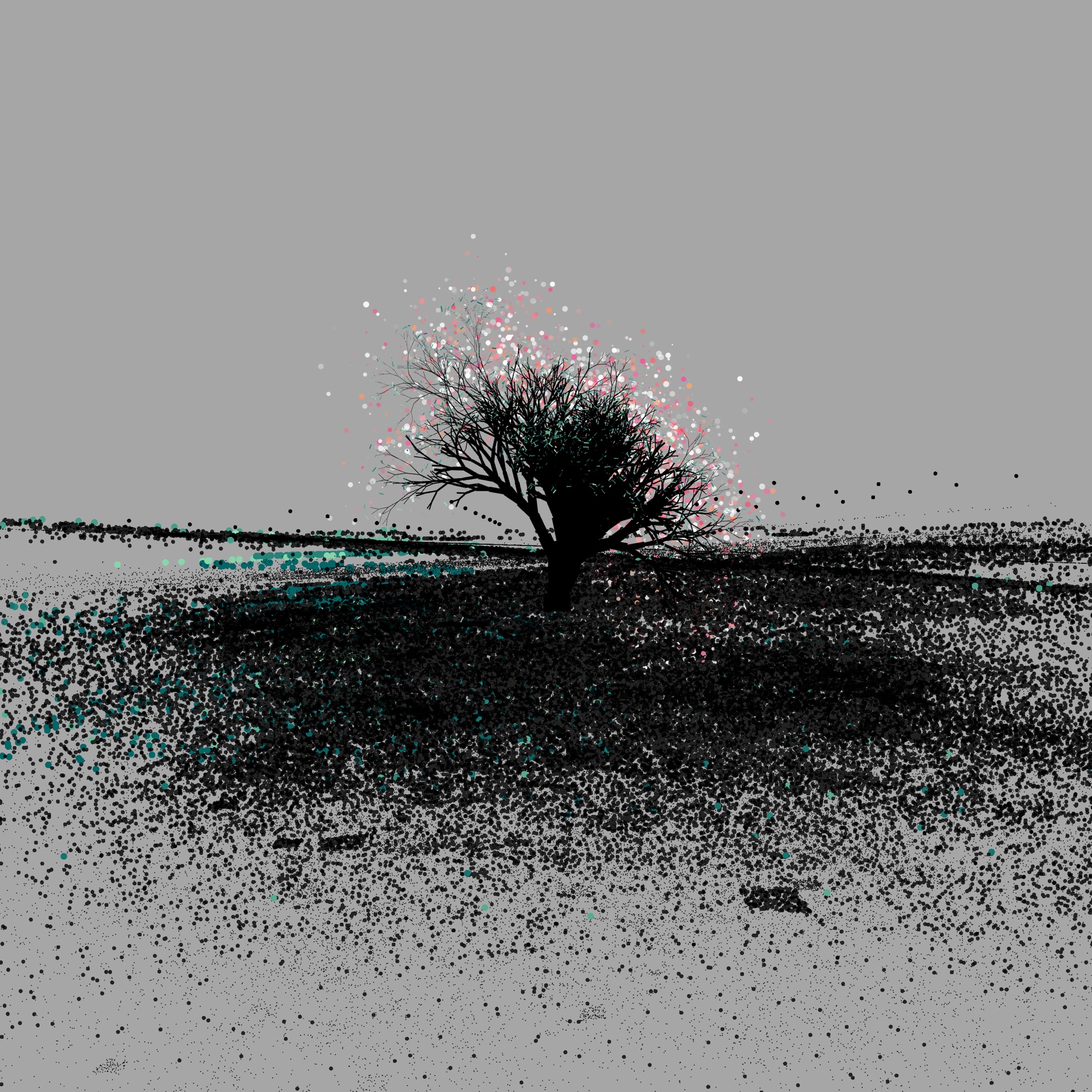 A tree in the distance