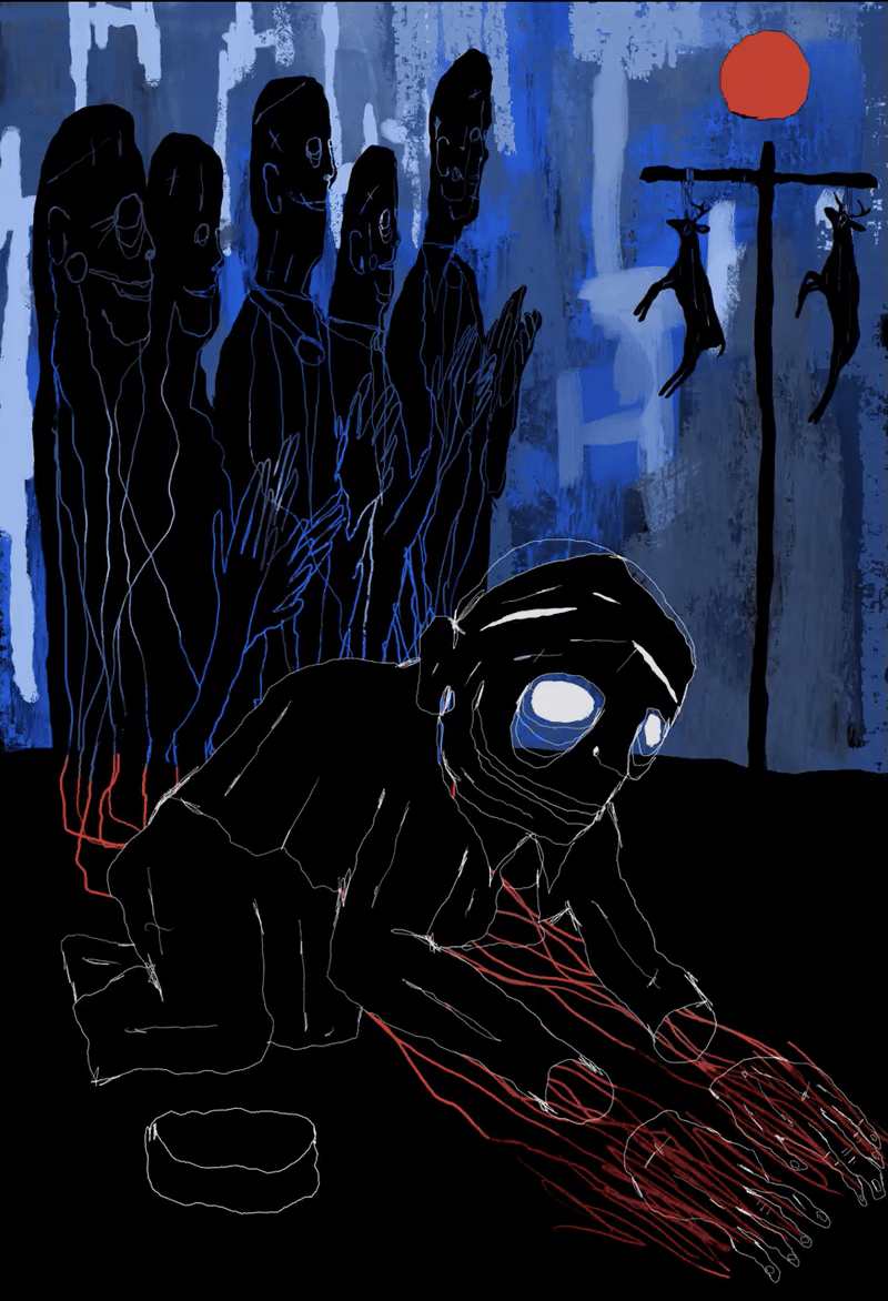 if it were asphalt under our nails