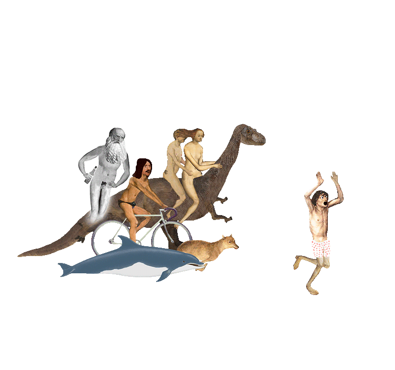 Guy in Underwear Being Chased by Stuff