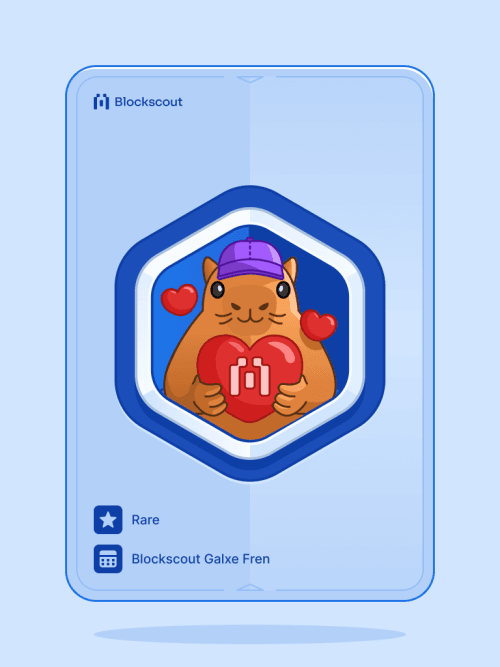 Blockscout Galxe Fren badge #926