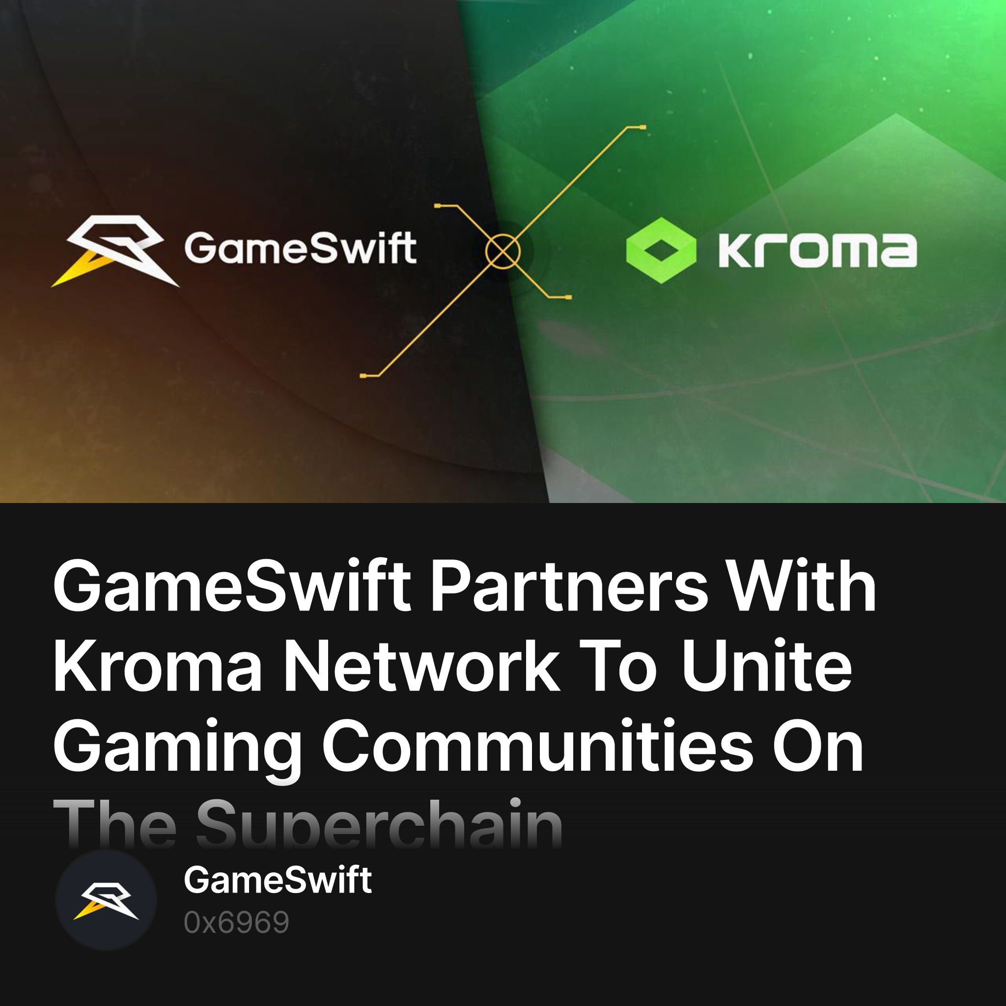 GameSwift Partners With Kroma Network To Unite Gaming Communities On The Superchain 1038