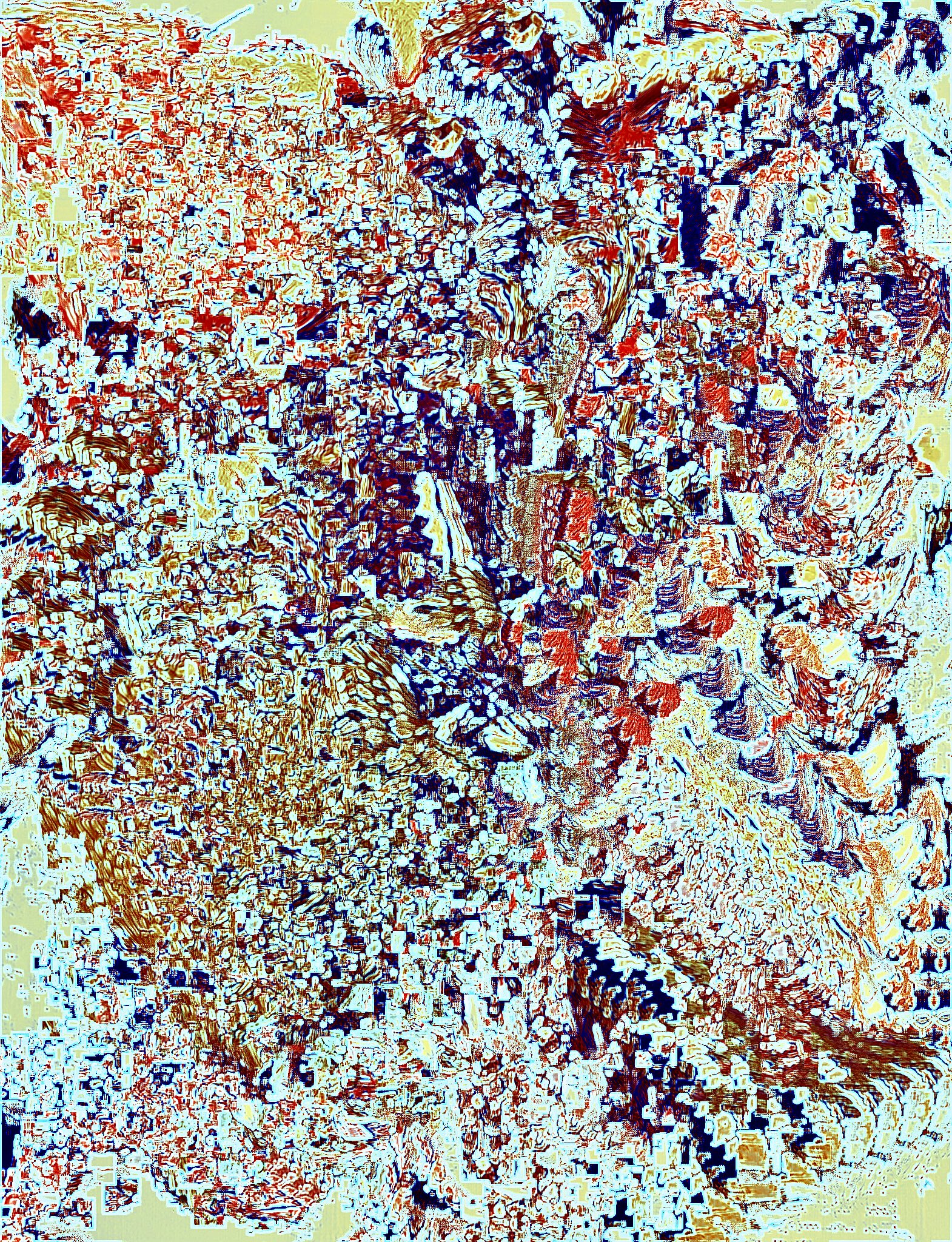 abstract in paint and pixels