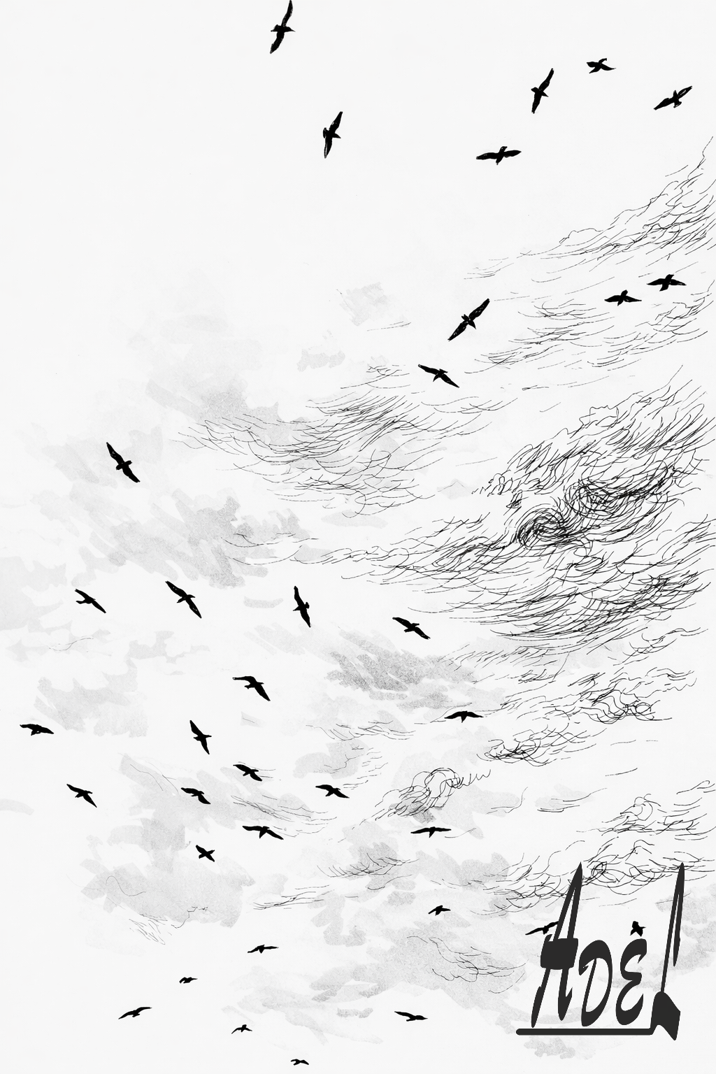 Flying Birds-Line-Based Interpretive