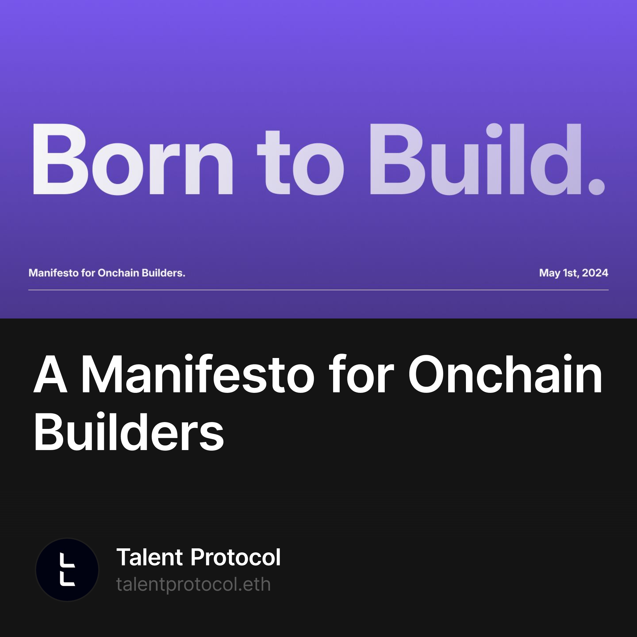 A Manifesto for Onchain Builders 1419