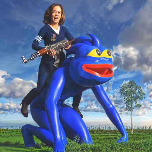 KAMALA RIDING THE BULL