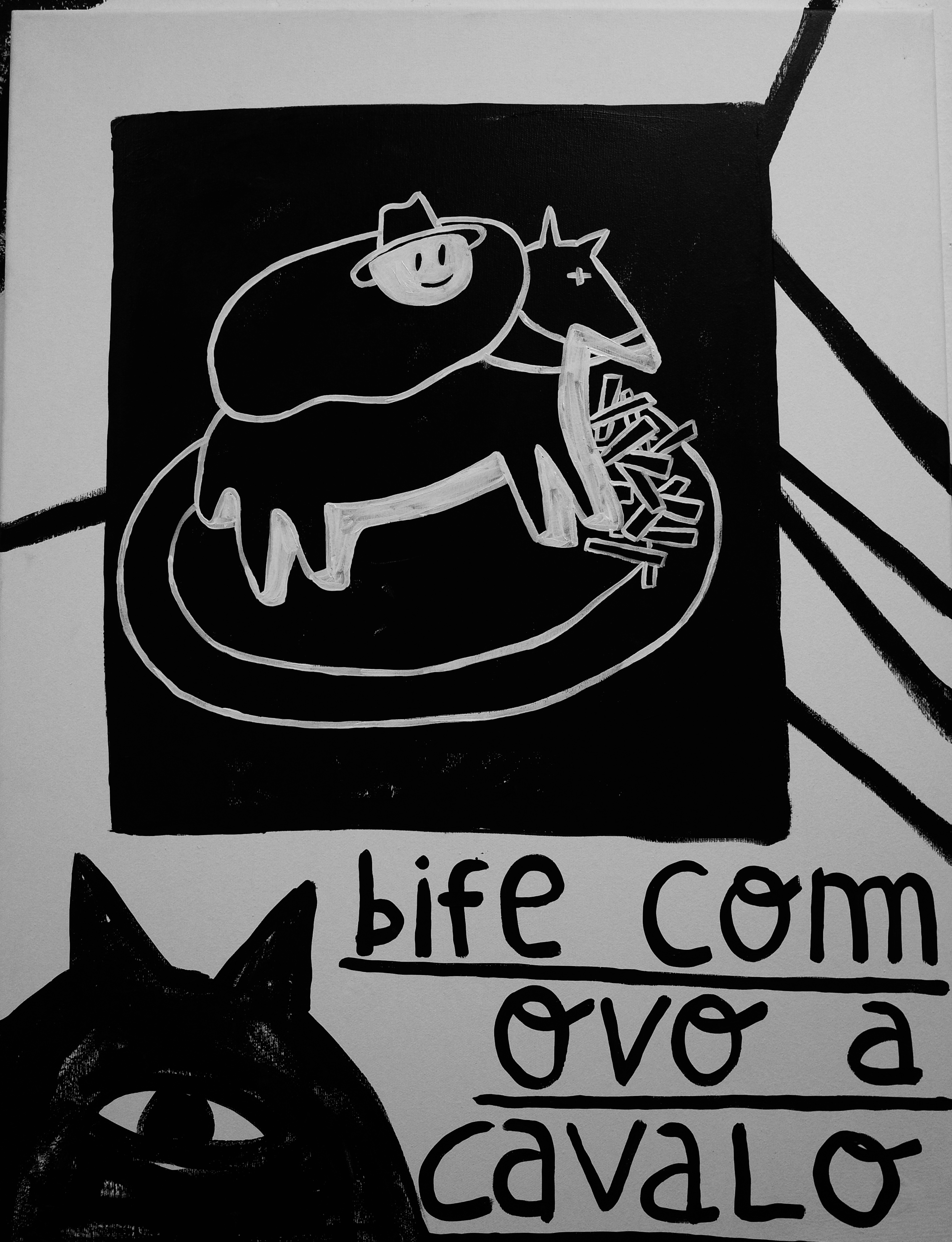 Bife com ovo a cavalo