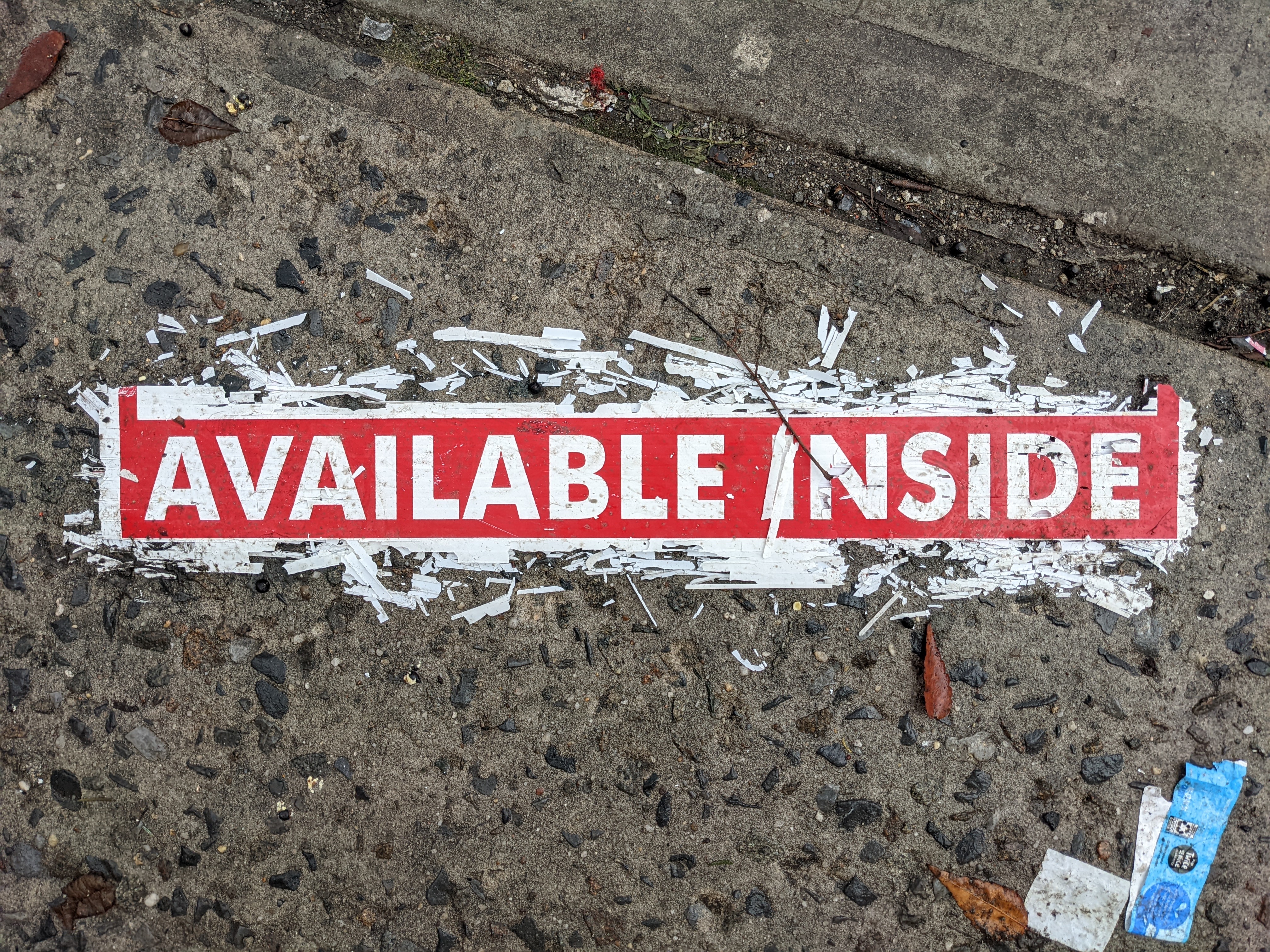 AVAILABLE INSIDE