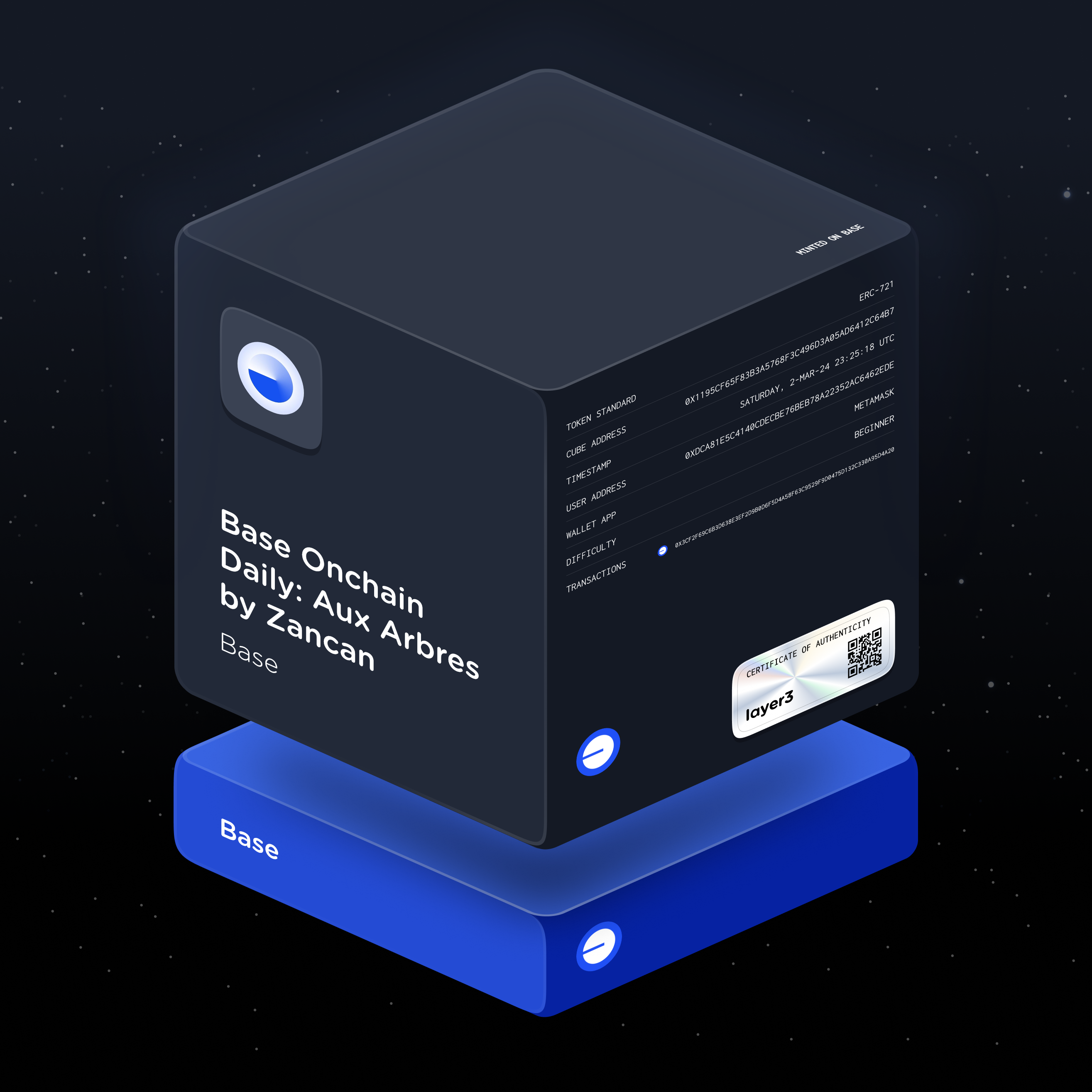 Base Onchain Daily: Aux Arbres by Zancan