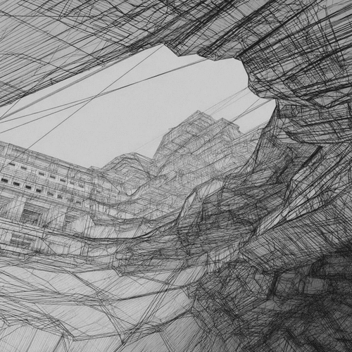 Wireframe Urban Landscape
