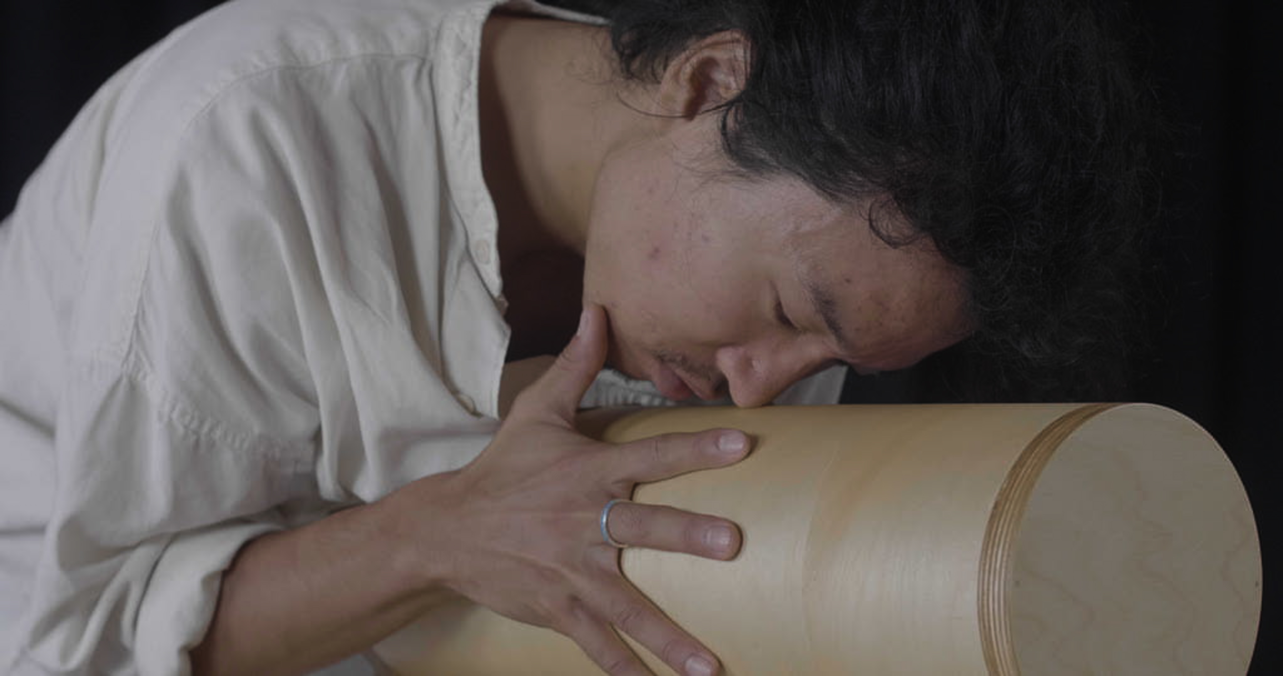 finished performing a solo performance