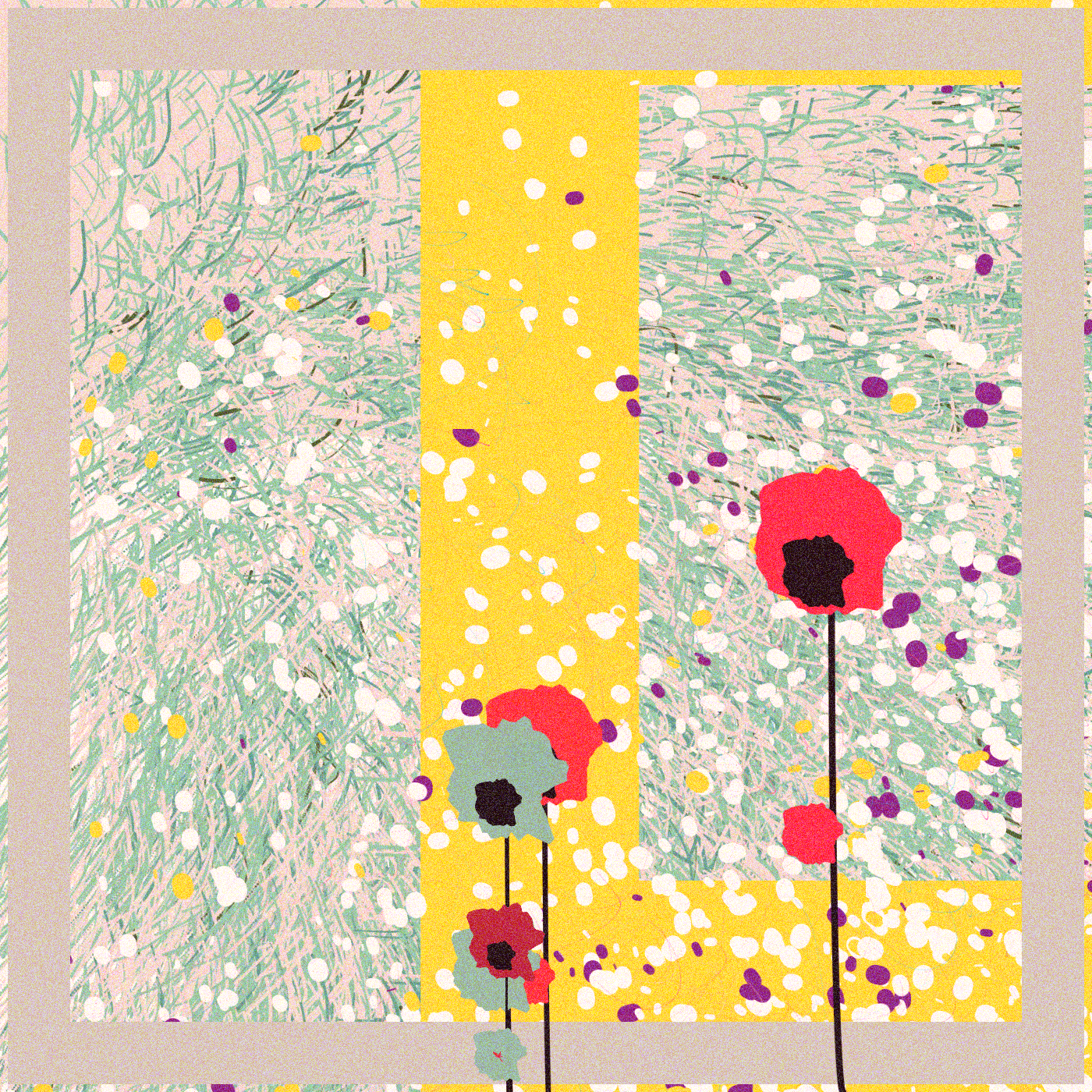 Red poppies in the garden #4