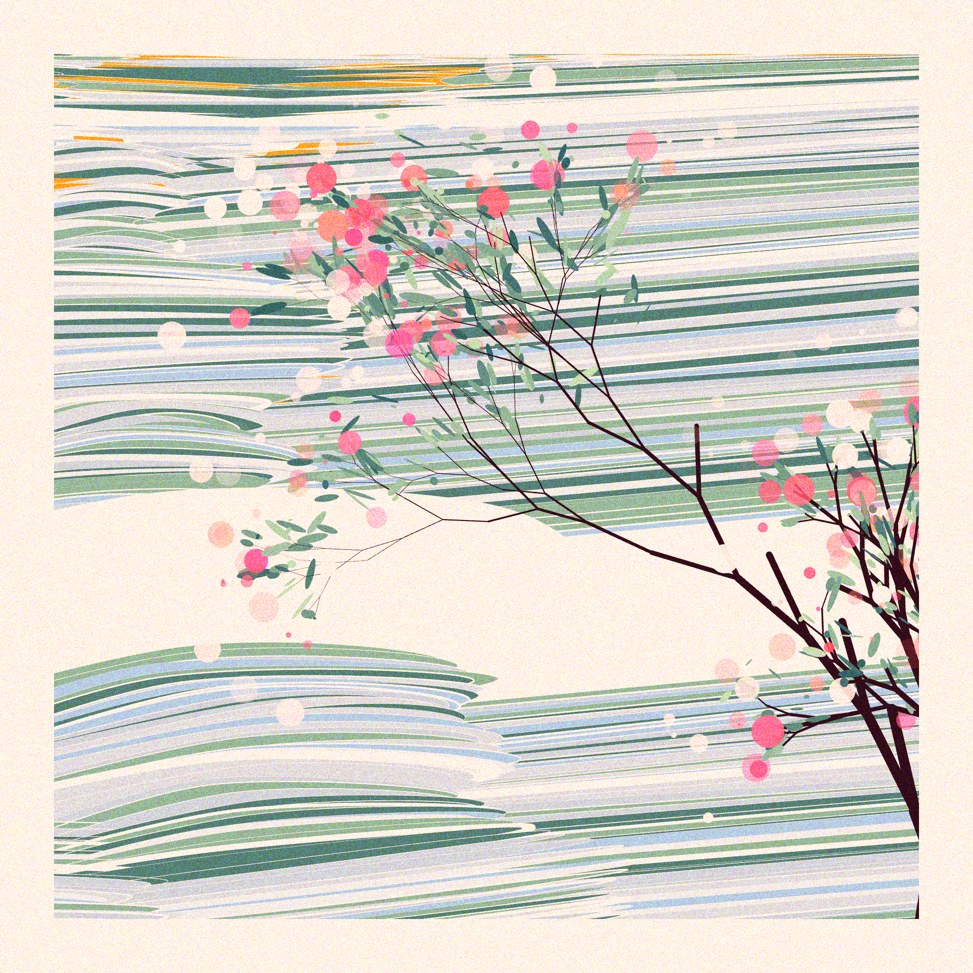 The Blossoms Behind the River