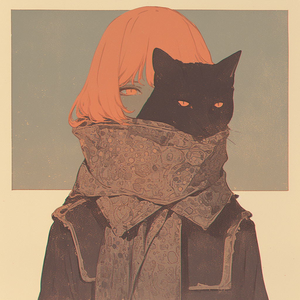 Girl with a Black Cat #35