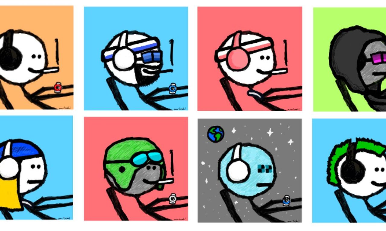 Writing NFT - Mother Fxxkers：叛逆、麻木、頹廢與自嘲火柴人