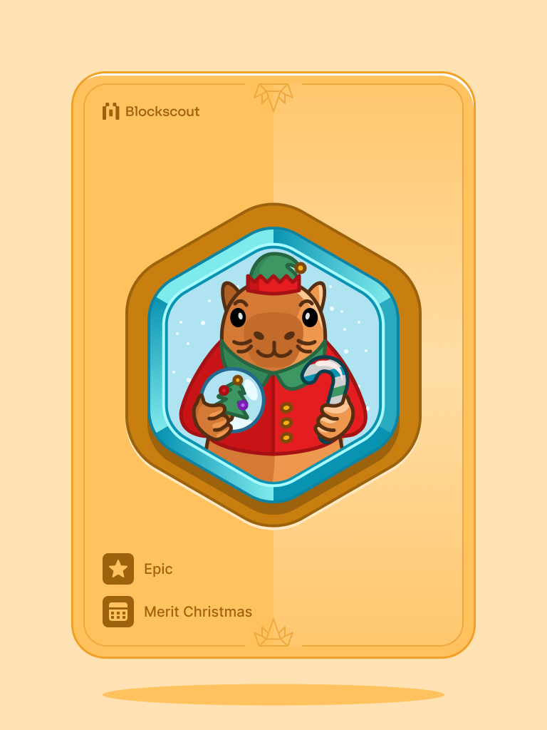 Merit Christmas Badge #4825