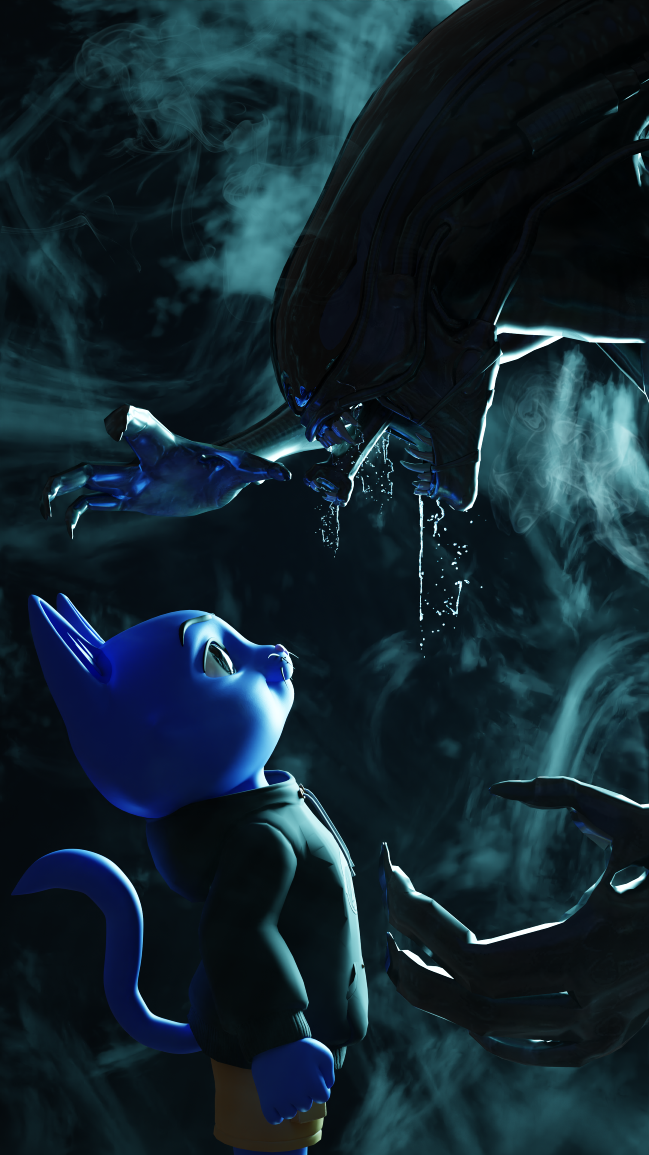 2x MCV Alien Posters (3D Wallpaper Versions)