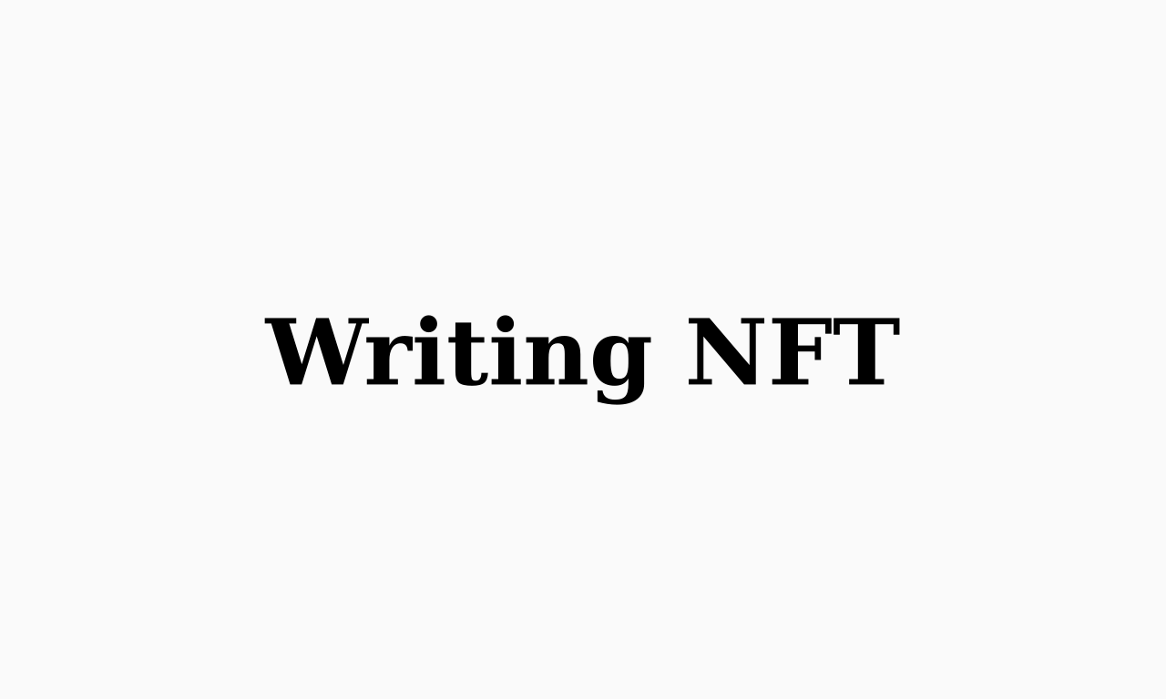 Writing NFT - NFT