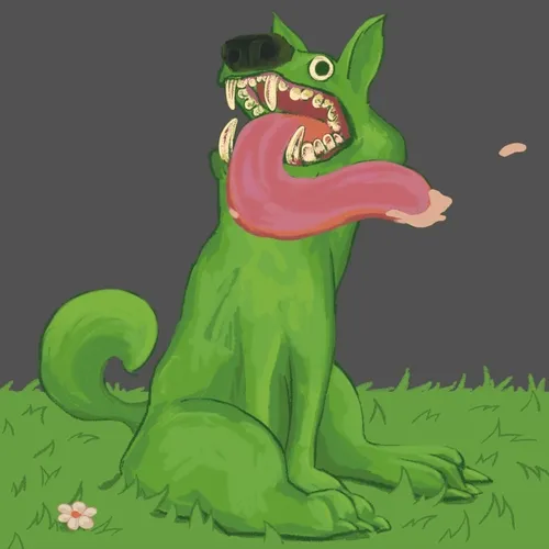 Completely attached to the grass..