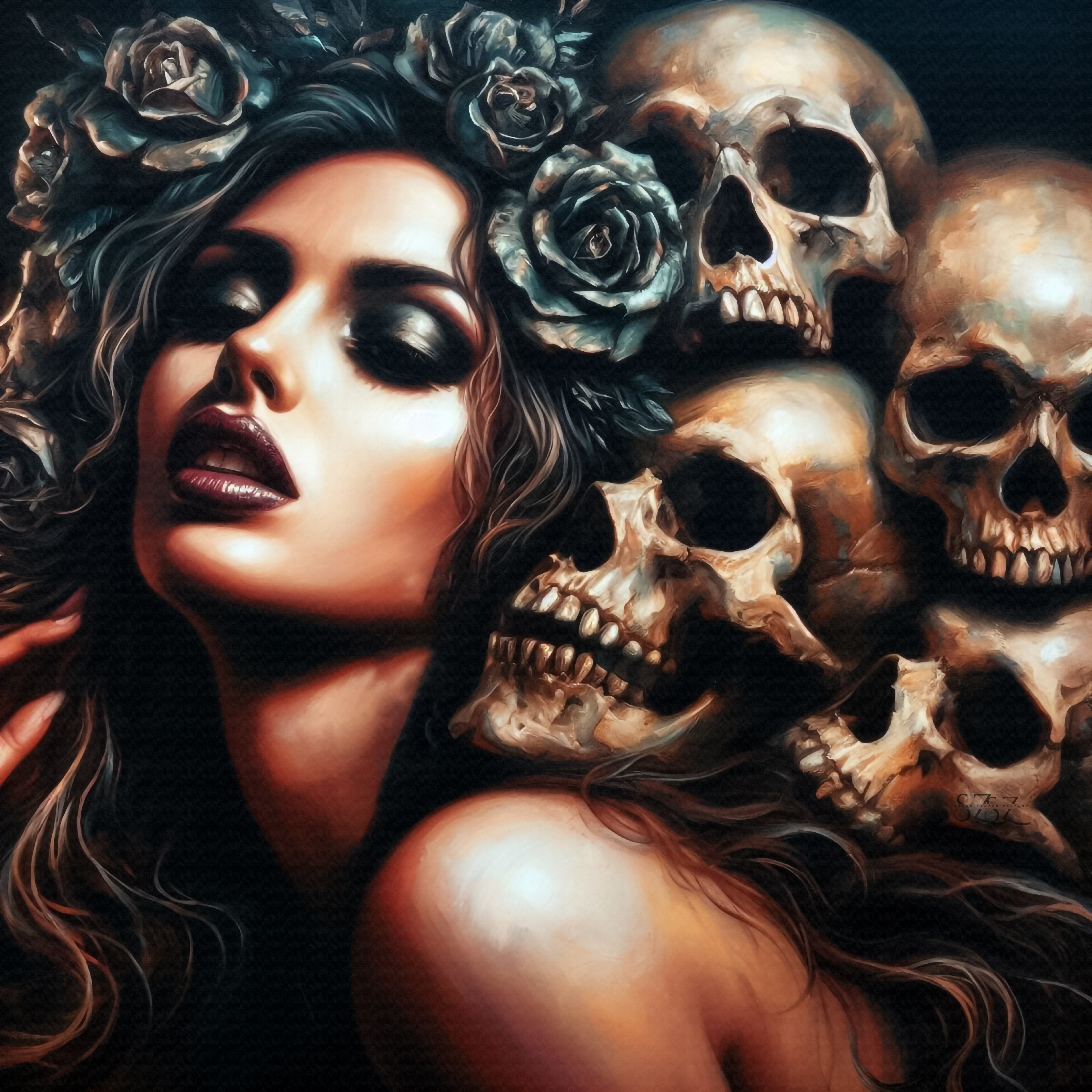 - Monochrome 💀 Roses -