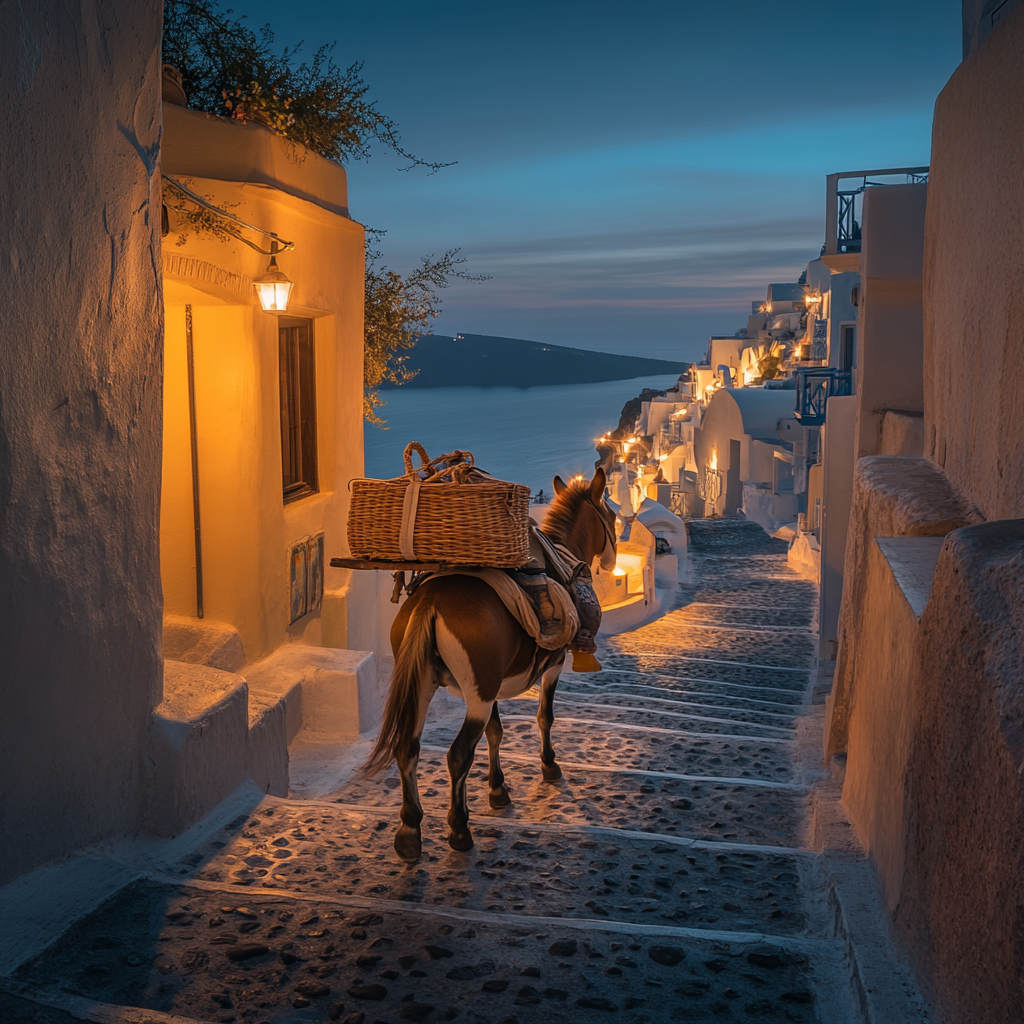 Santorini donkey