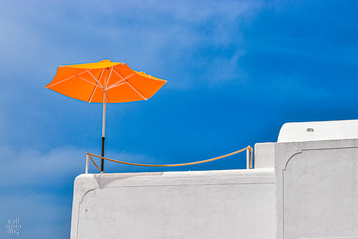 The orange umbrella