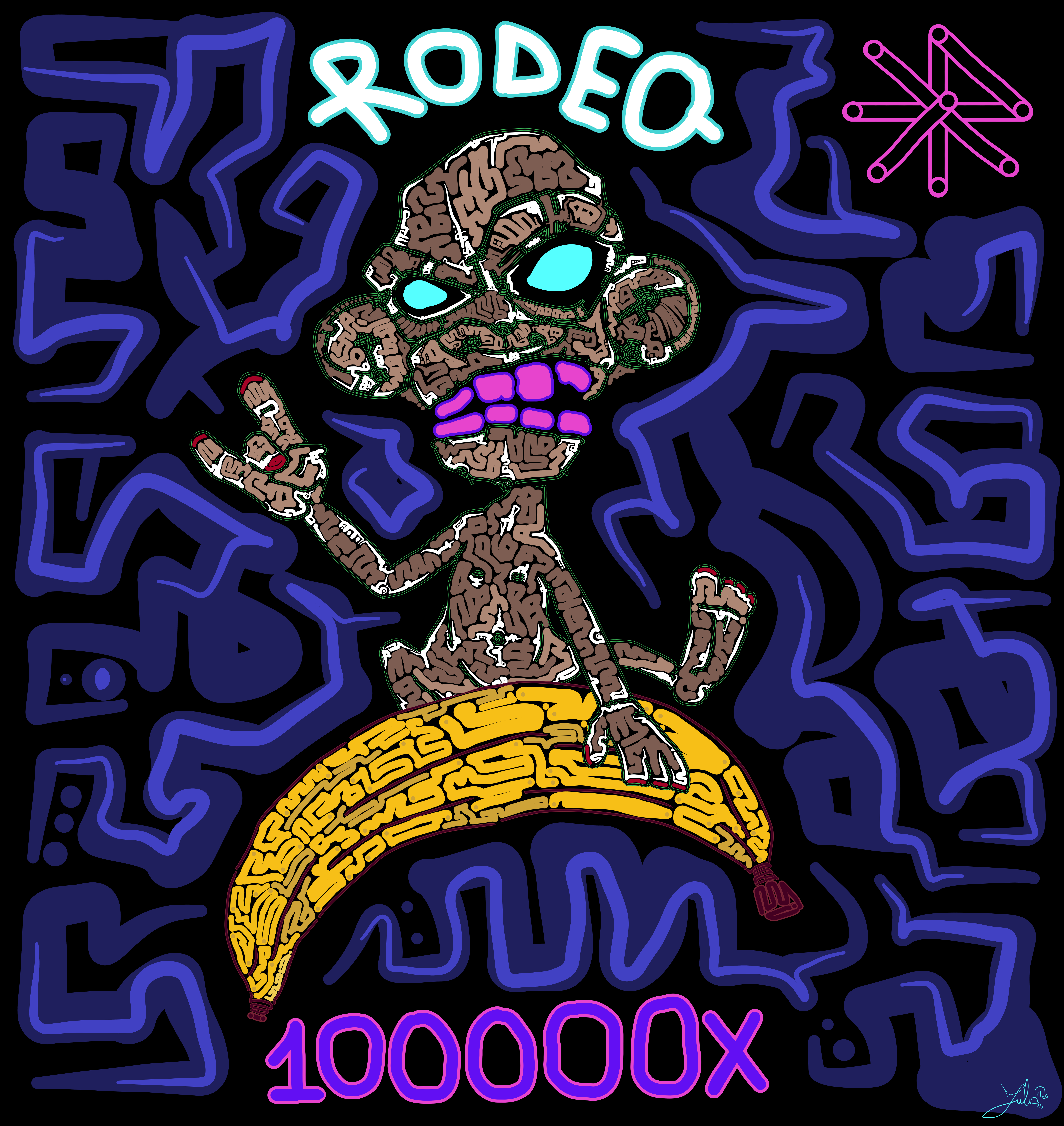 Don't ride the banana!Don't be a monkey!