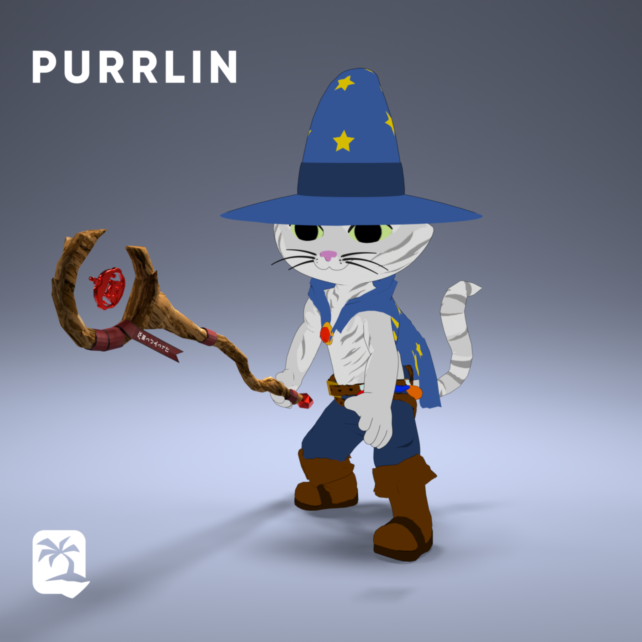 Mars Cat Purrlin (Blue Outfit)