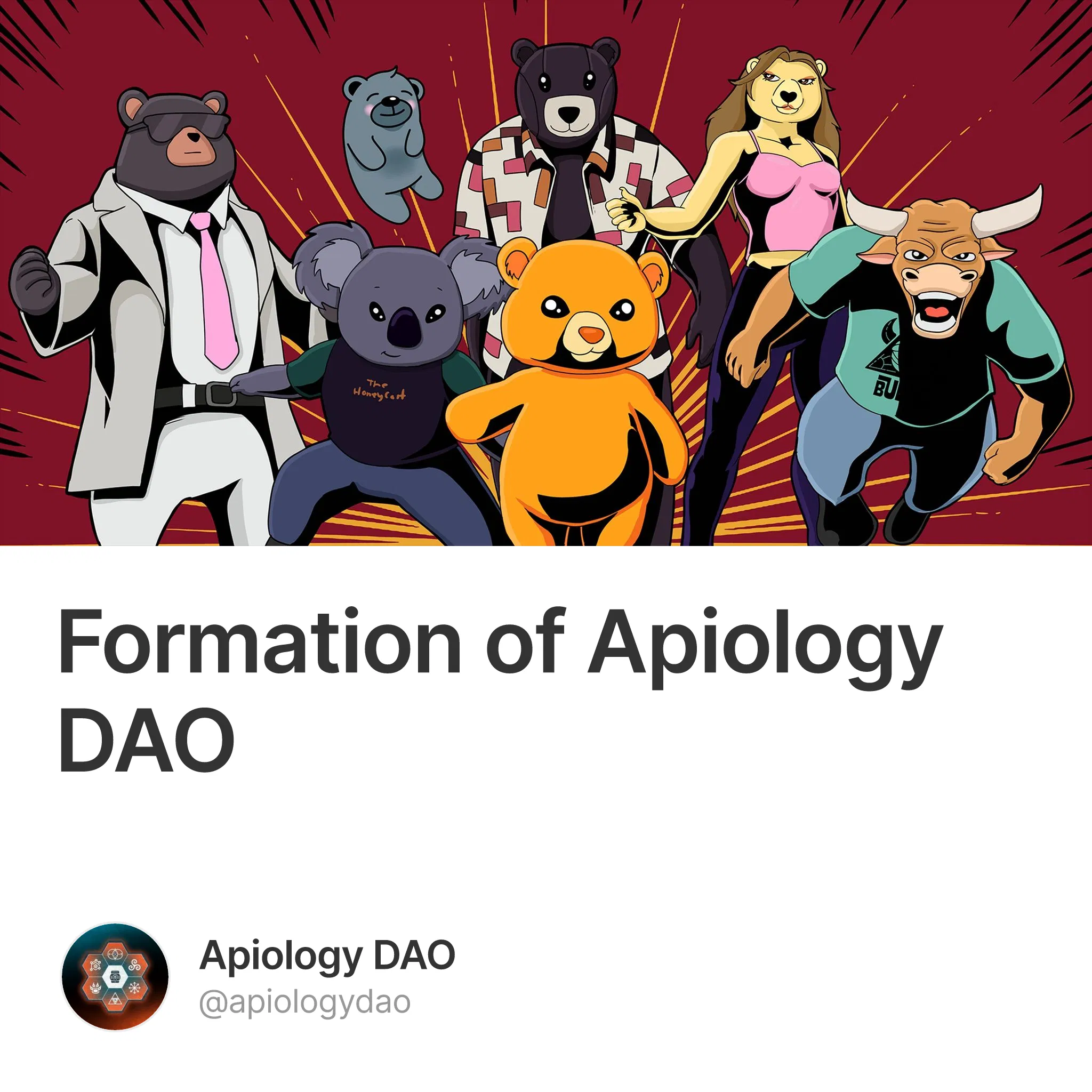Formation of Apiology DAO #1818