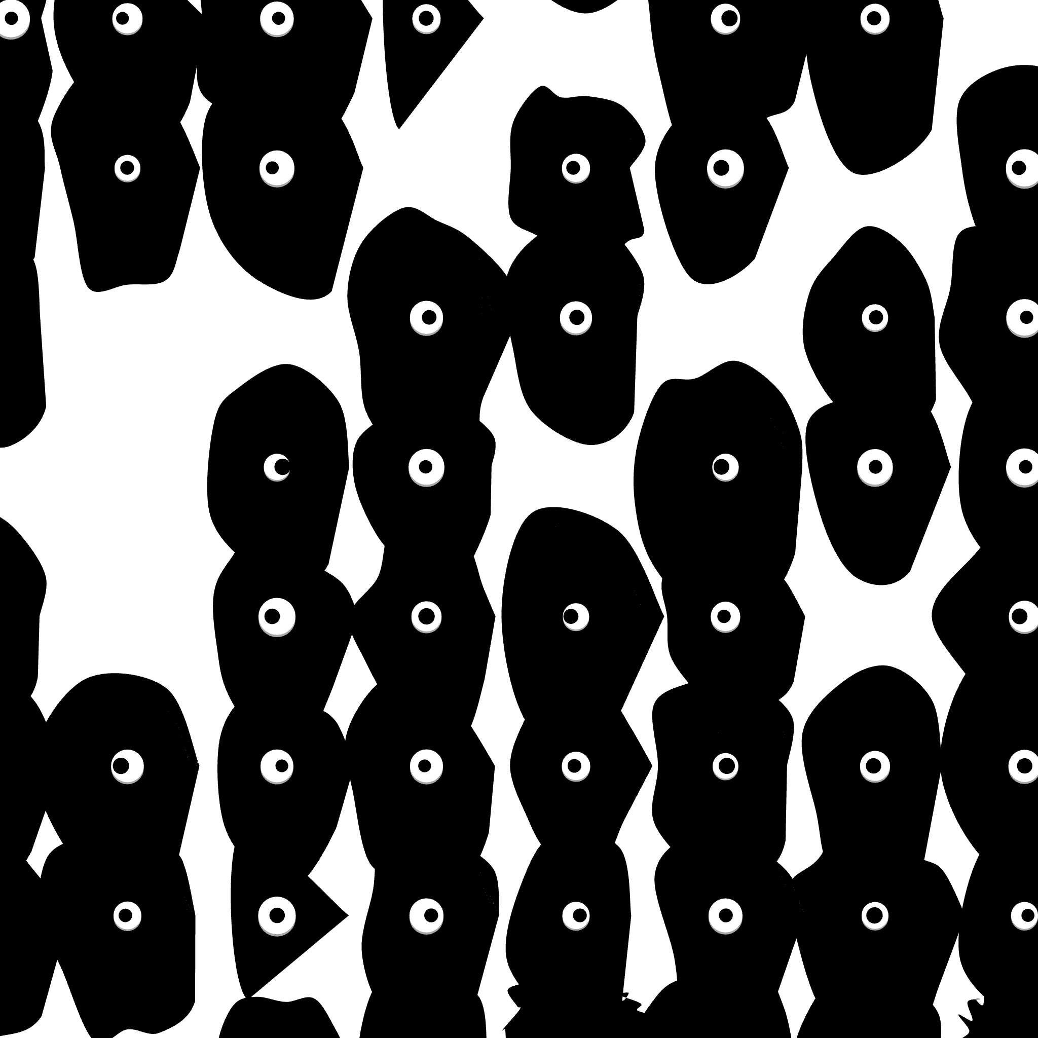 Kinetic Base Blob #53 (~144 Size 295 Kinetic Blobs with 122 Eyes Sporting the Ink Theme)