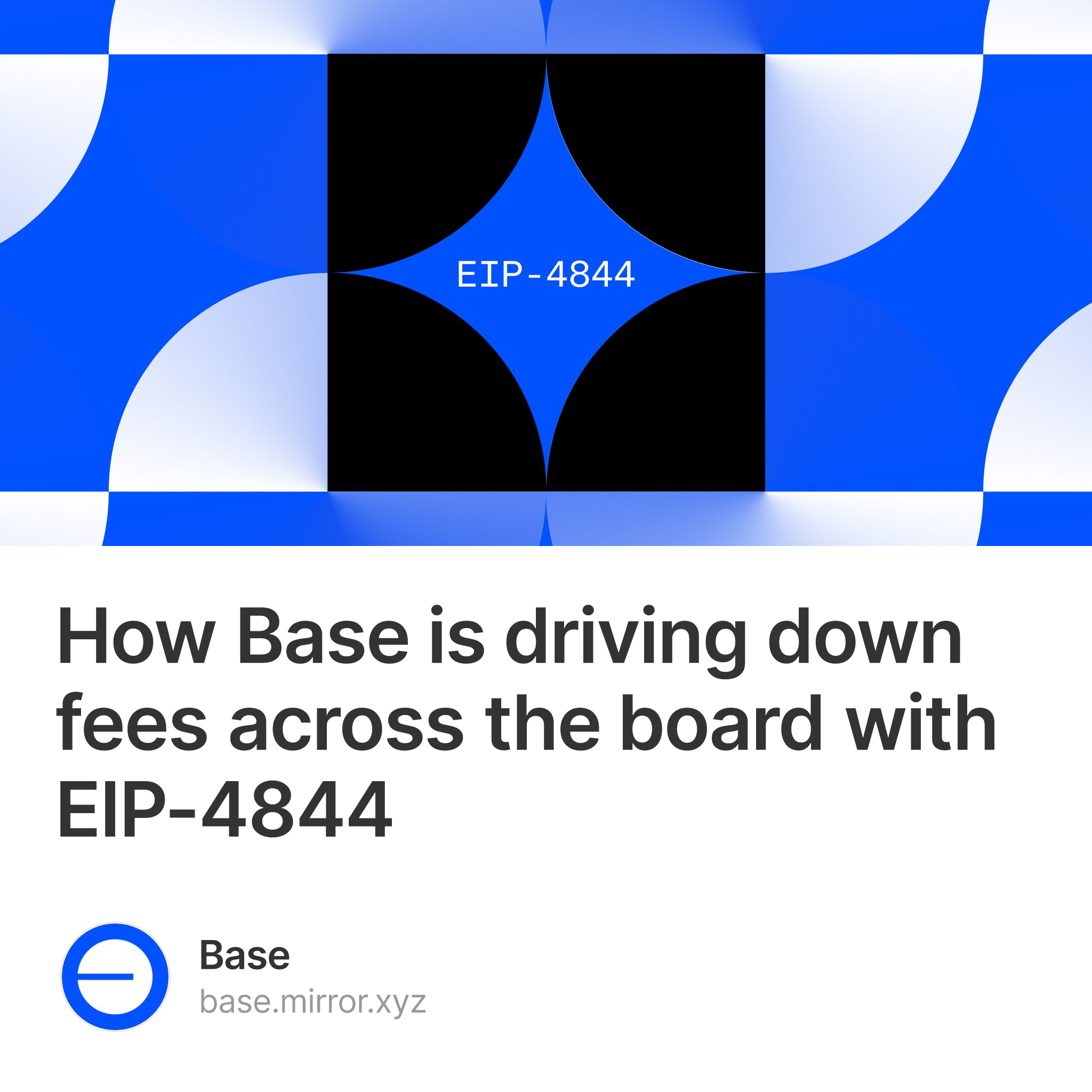 How Base is driving down fees across the board with EIP-4844 133